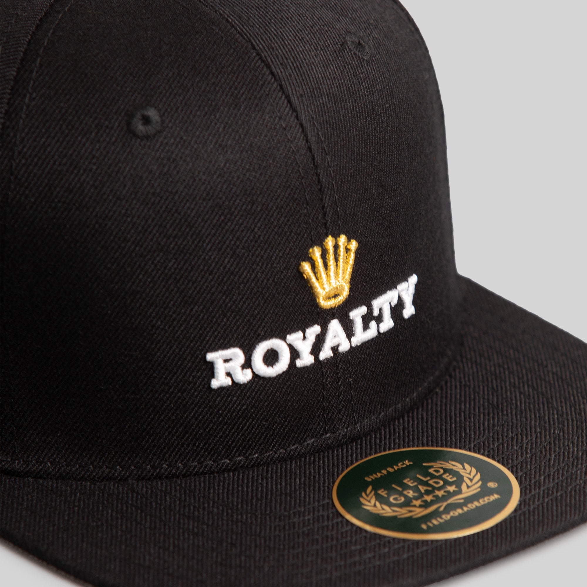 ROYALTY BLACK SNAPBACK HAT