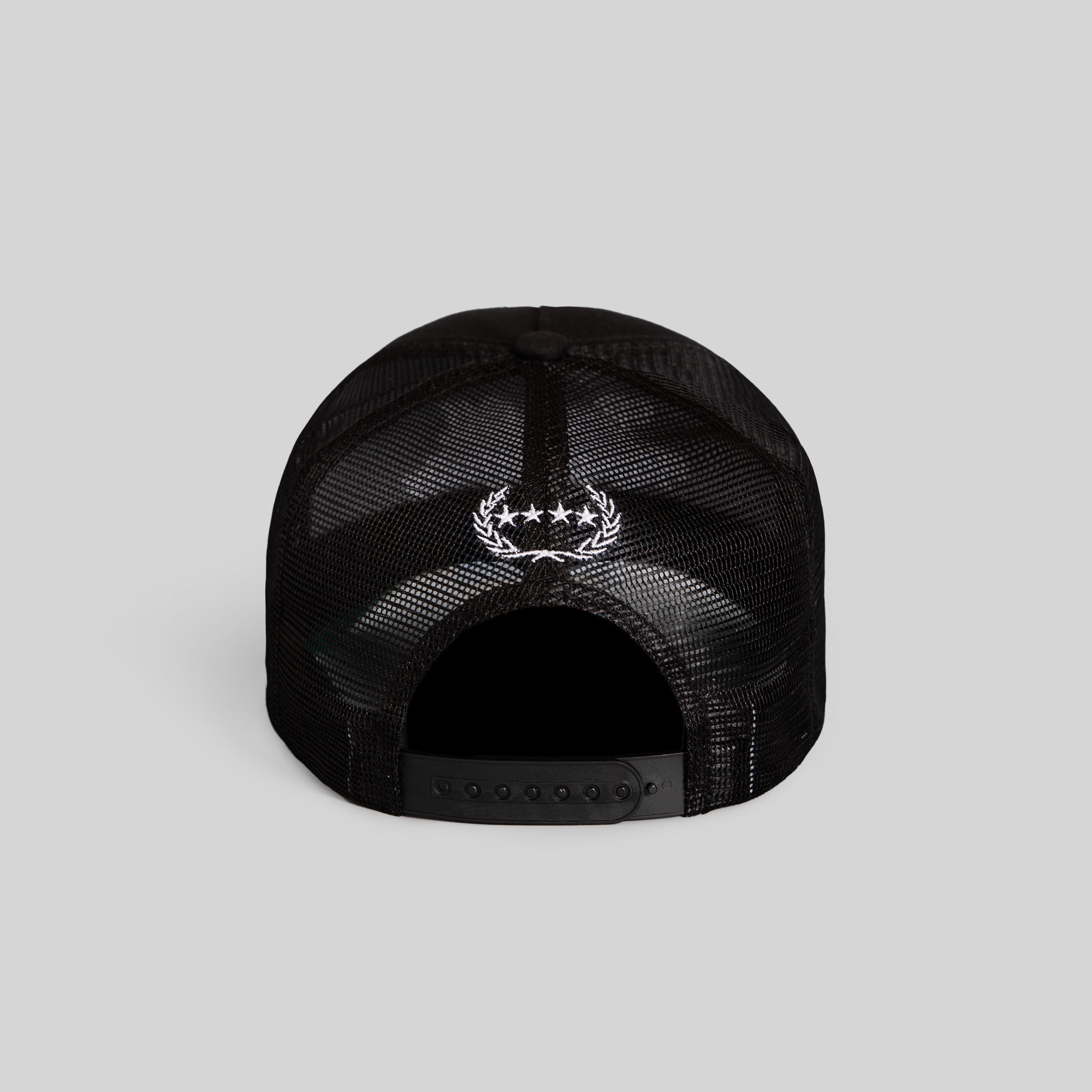 RESPECTFULLY BLACK TWILL MESHBACK TRUCKER HAT