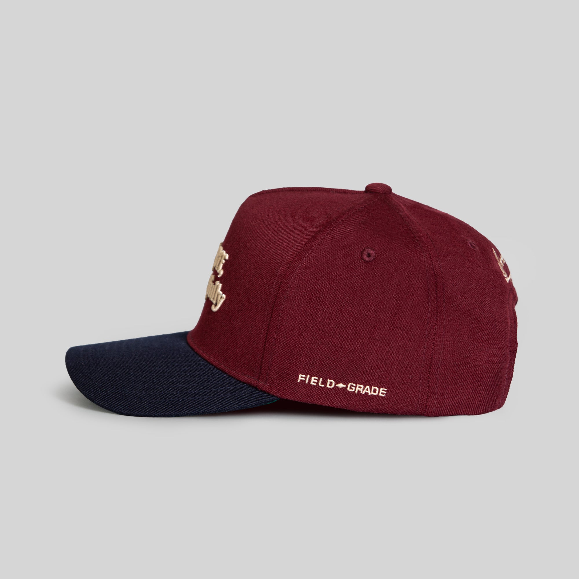 RESPECTFULLY BORDEAUX DEEP NAVY TRUCKER