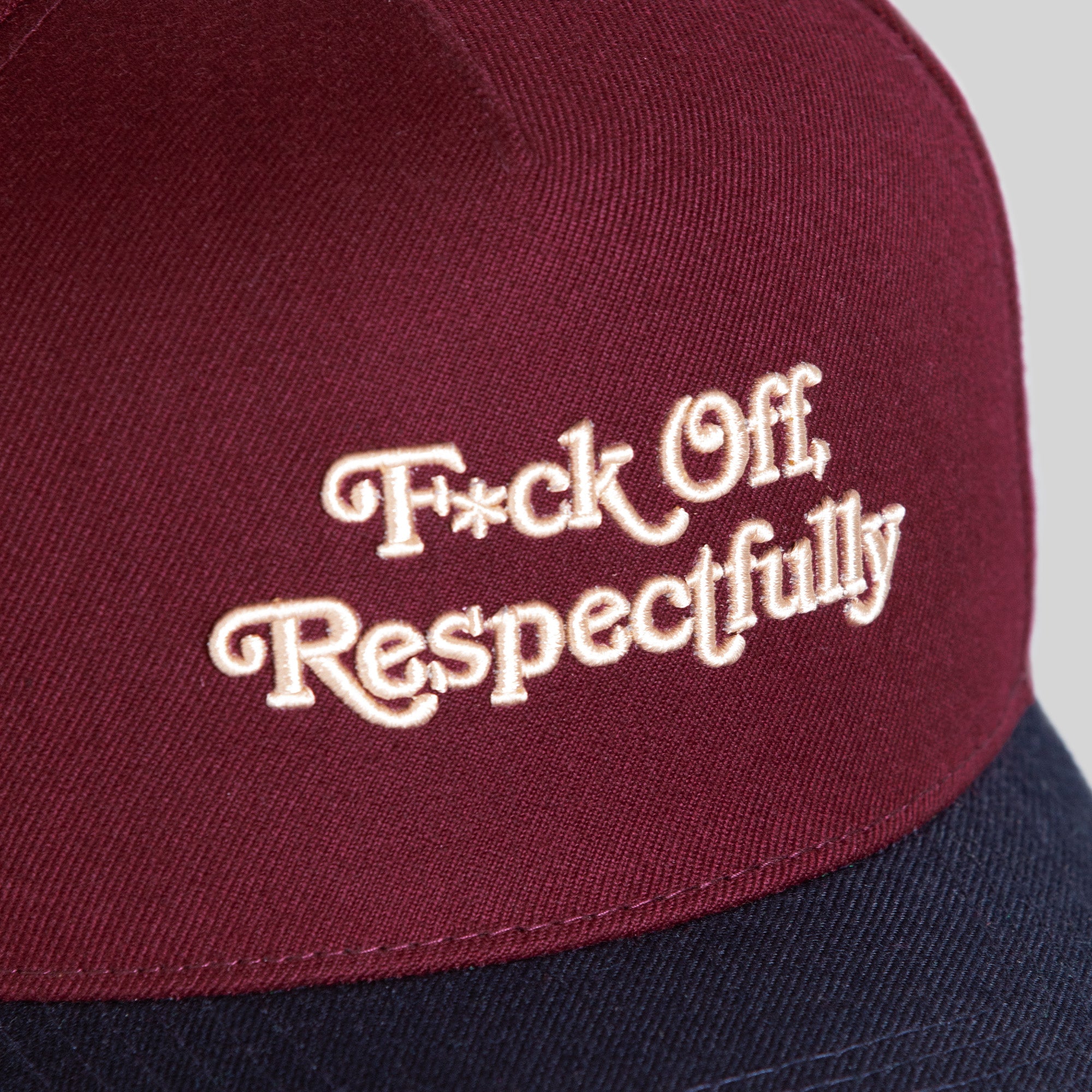 RESPECTFULLY BORDEAUX DEEP NAVY TRUCKER