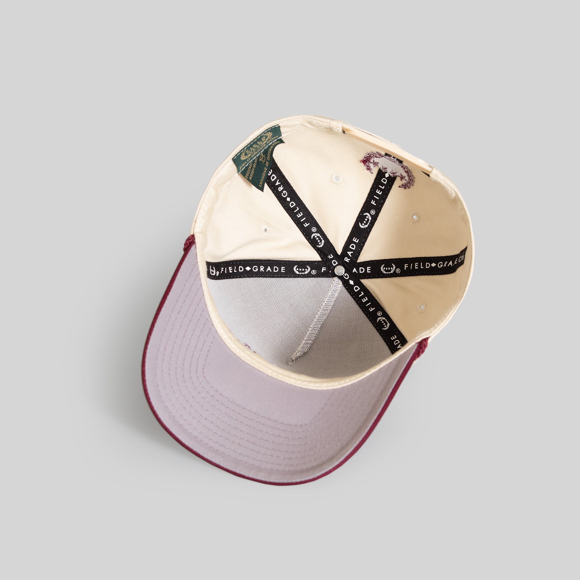 RESPECTFULLY SAND BORDEAUX TWILL TRUCKER