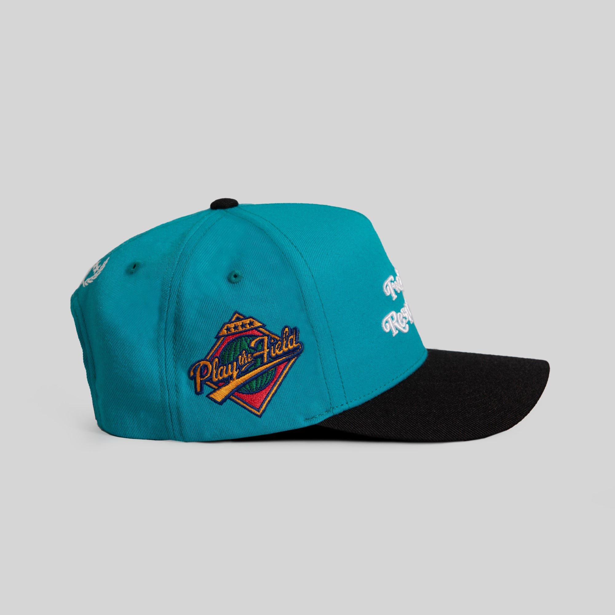 RESPECTFULLY TEAL BLACK TRUCKER