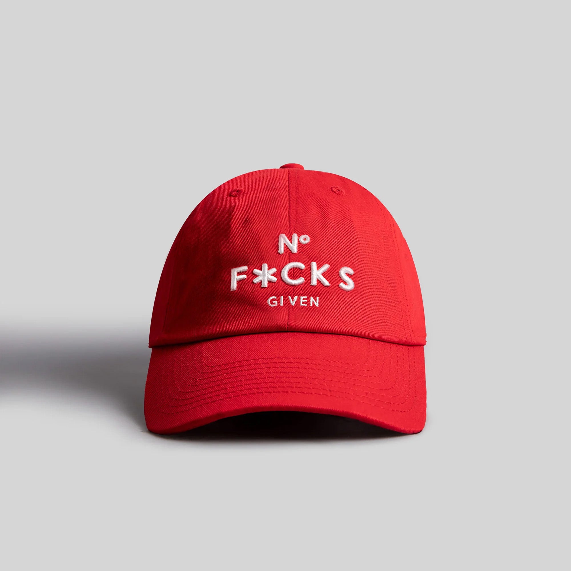 NO F*CKS GIVEN VARSITY RED RELAXED FIT HAT