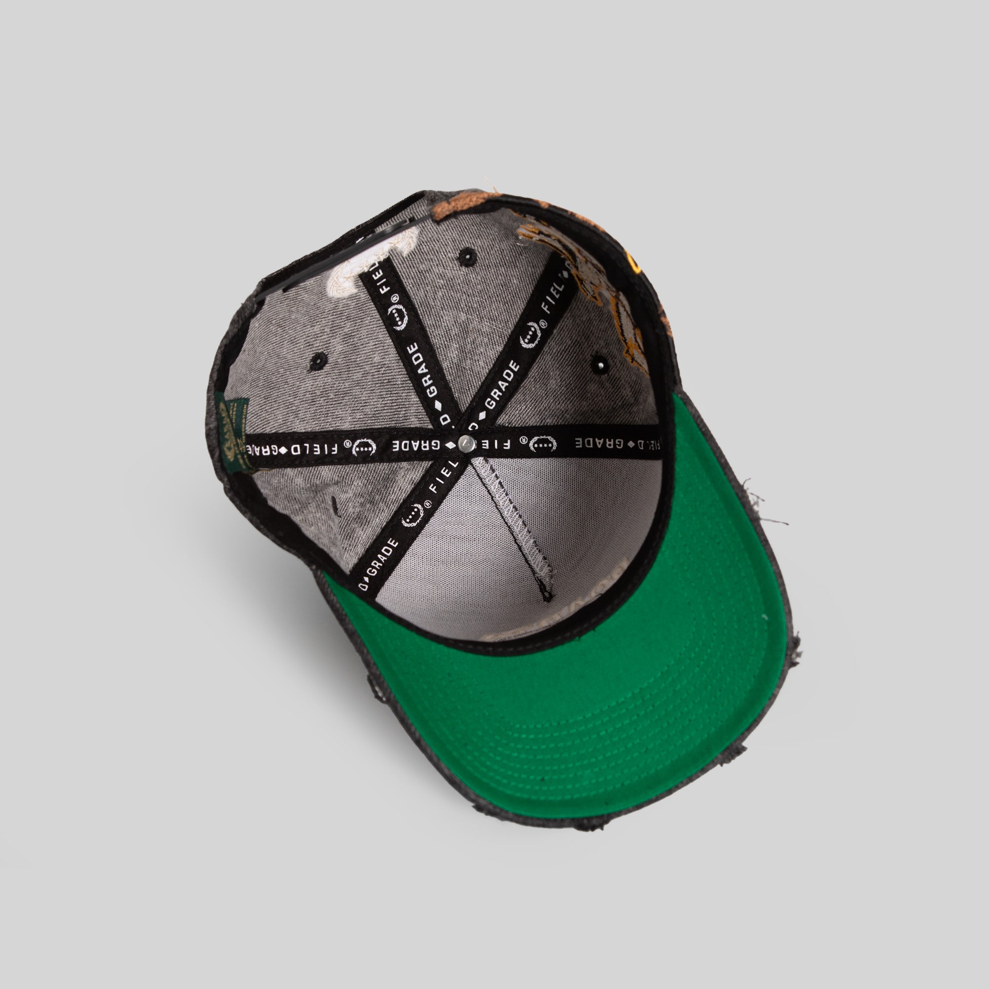 ROAD TO NOWHERE WASHED BLACK DISTRESSED DENIM TRUCKER