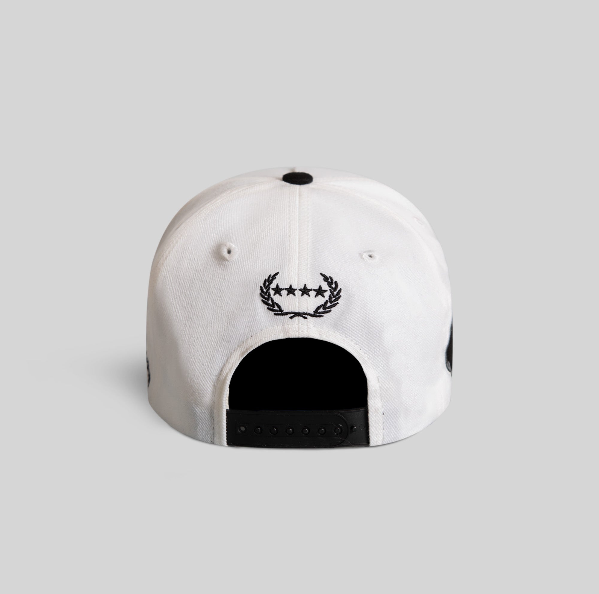 ROLL ‘EM & SMOKE ’EM OFF WHITE BLACK TRUCKER
