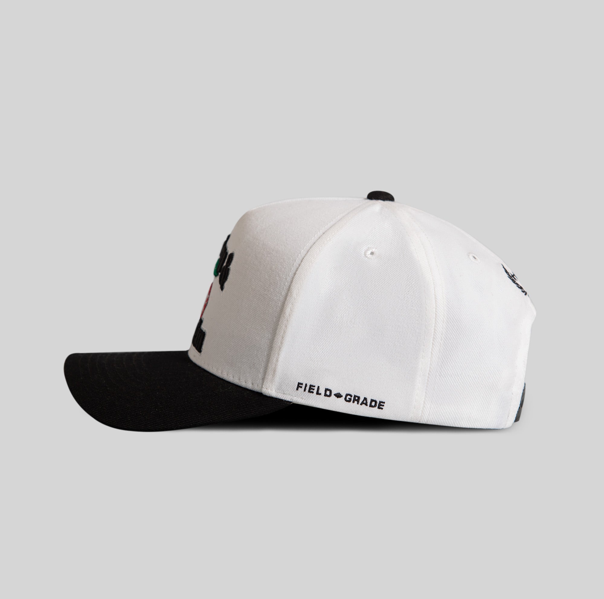 ROLL ‘EM & SMOKE ’EM OFF WHITE BLACK TRUCKER