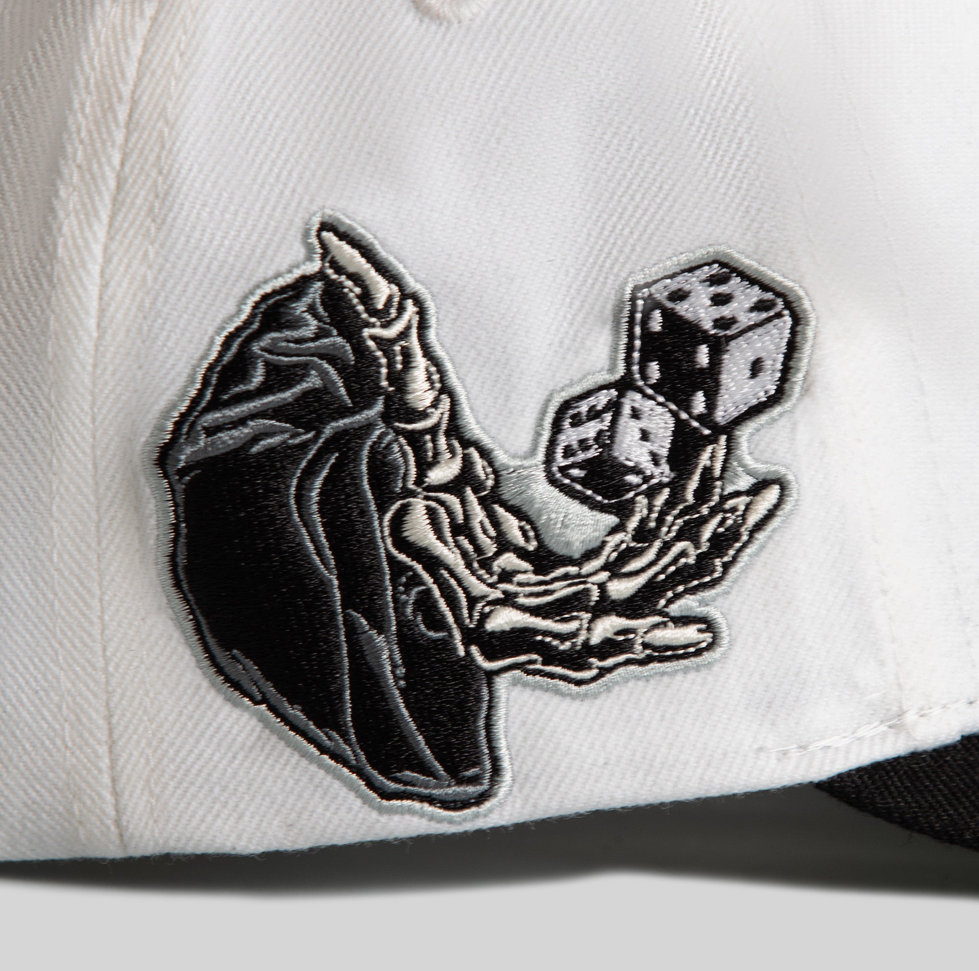 ROLL ‘EM & SMOKE ’EM OFF WHITE BLACK TRUCKER