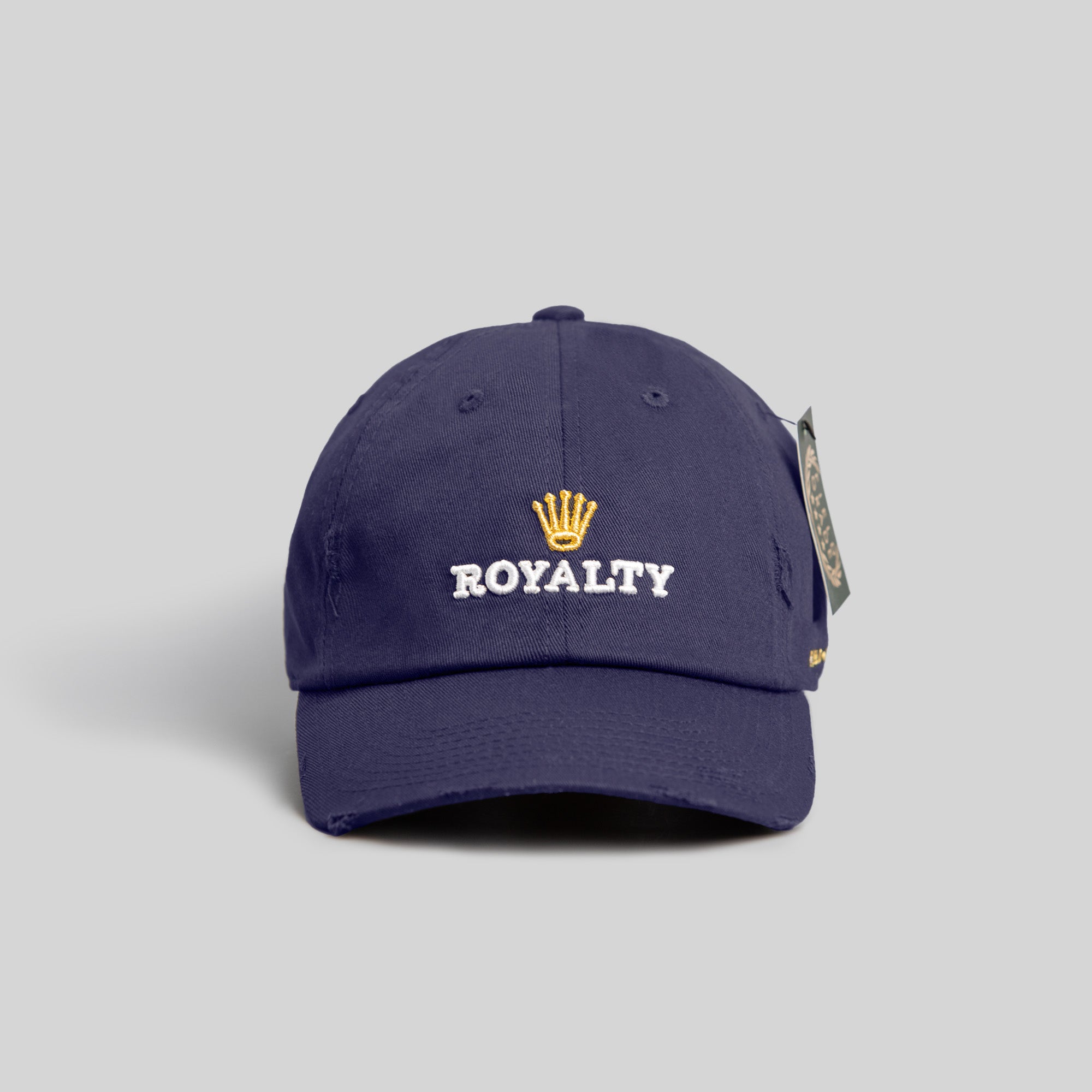 ROYALTY DEEP NAVY DISTRESSED RELAXED FIT HAT