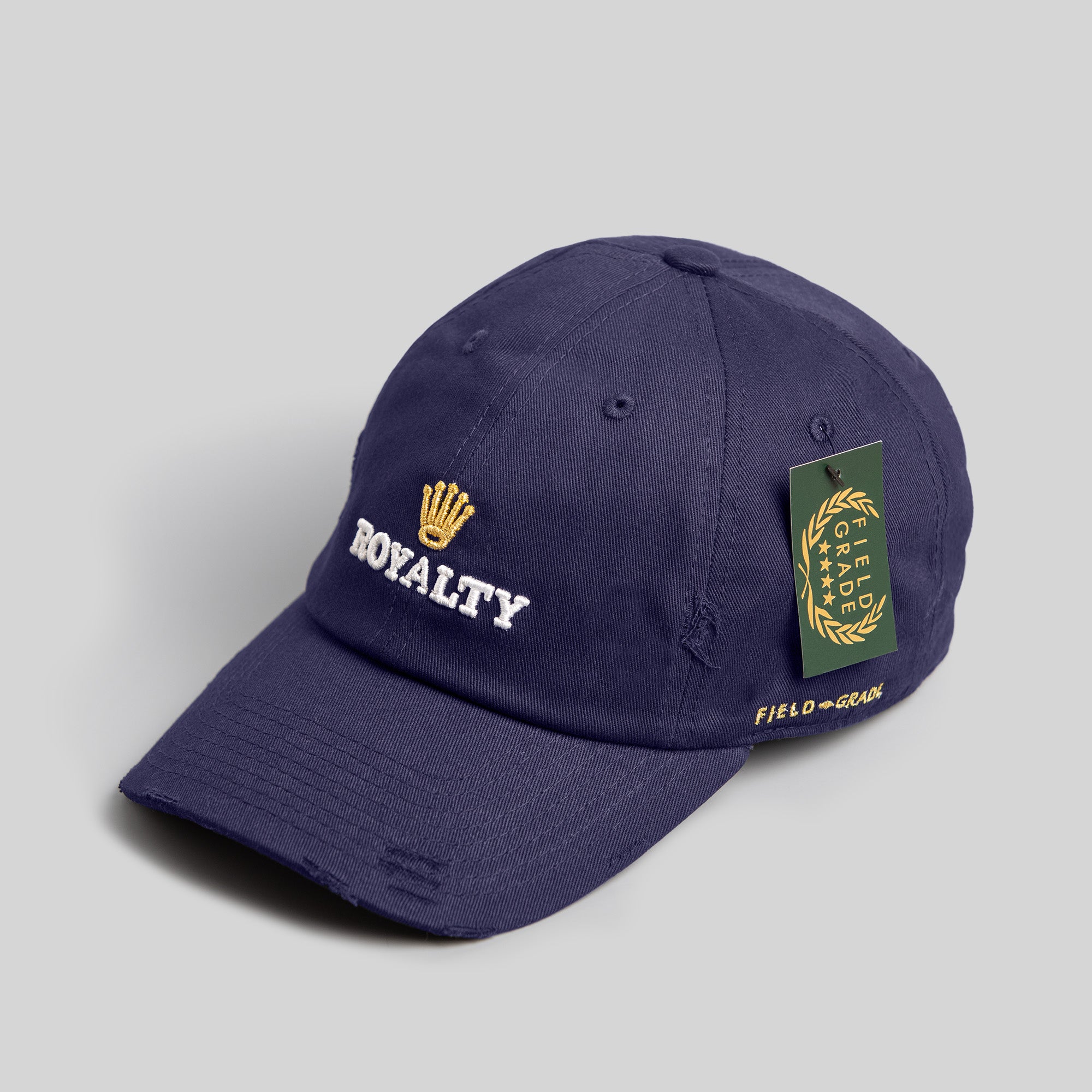 ROYALTY DEEP NAVY DISTRESSED RELAXED FIT HAT