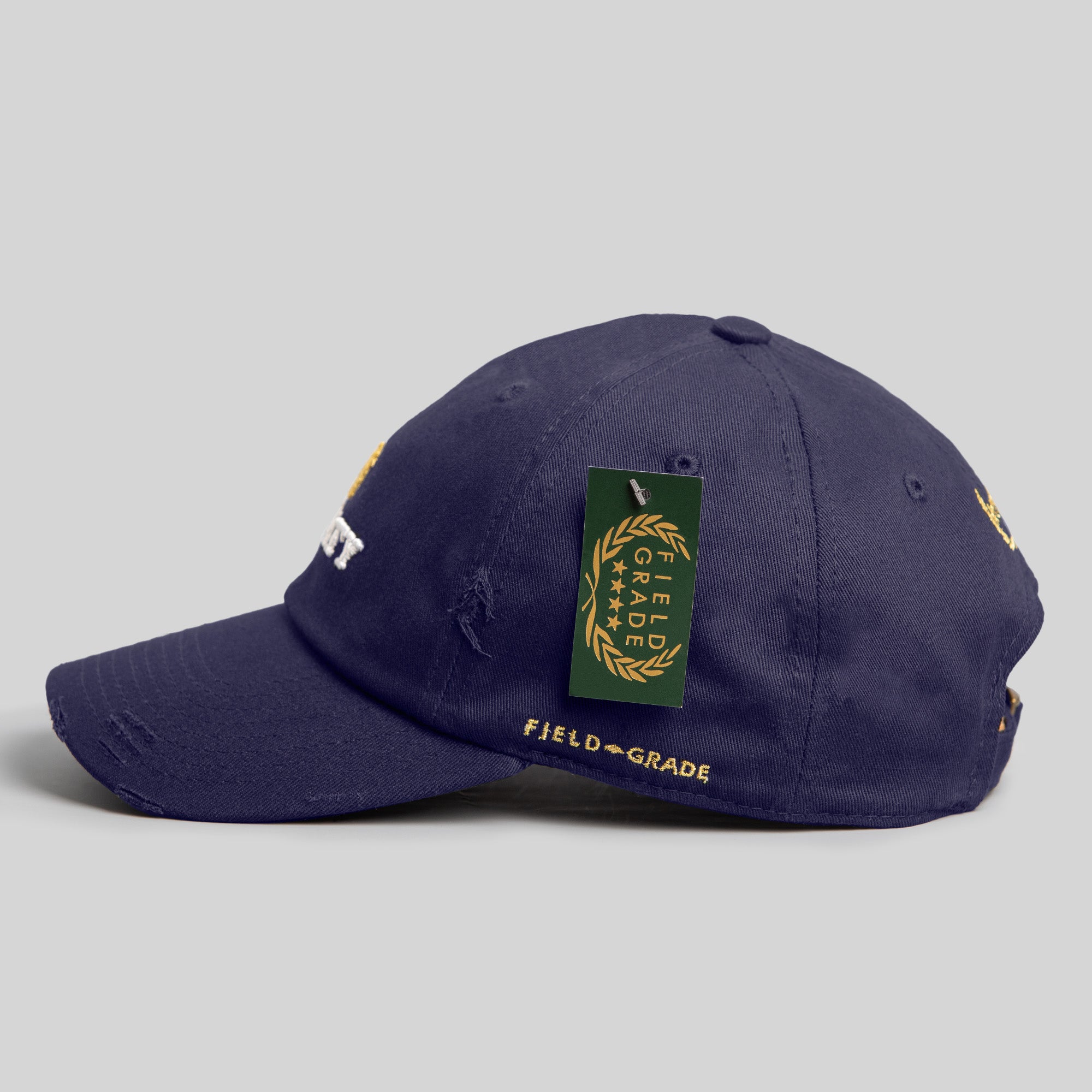 ROYALTY DEEP NAVY DISTRESSED RELAXED FIT HAT