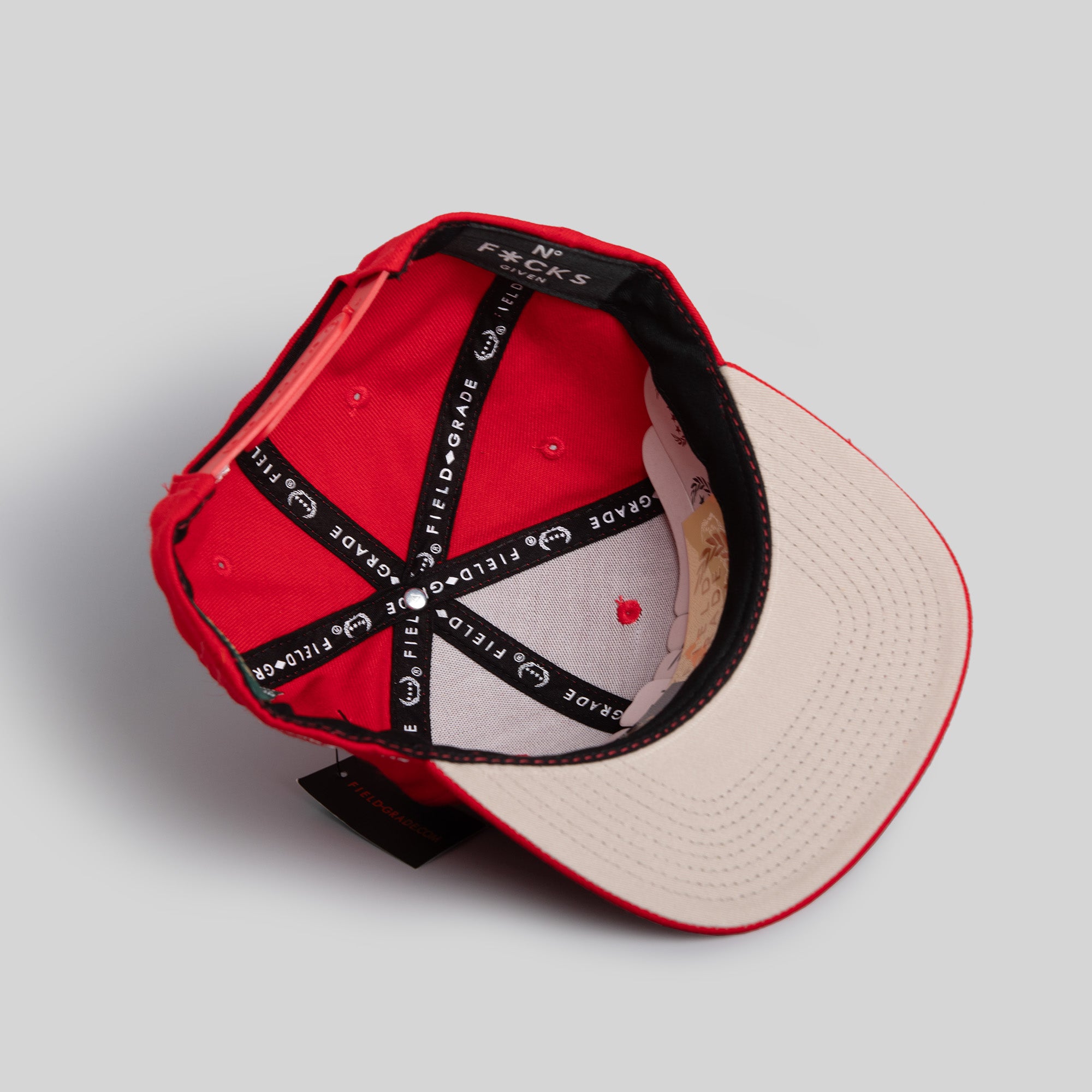 NO F*CKS GIVEN VARSITY RED SNAPBACK HAT
