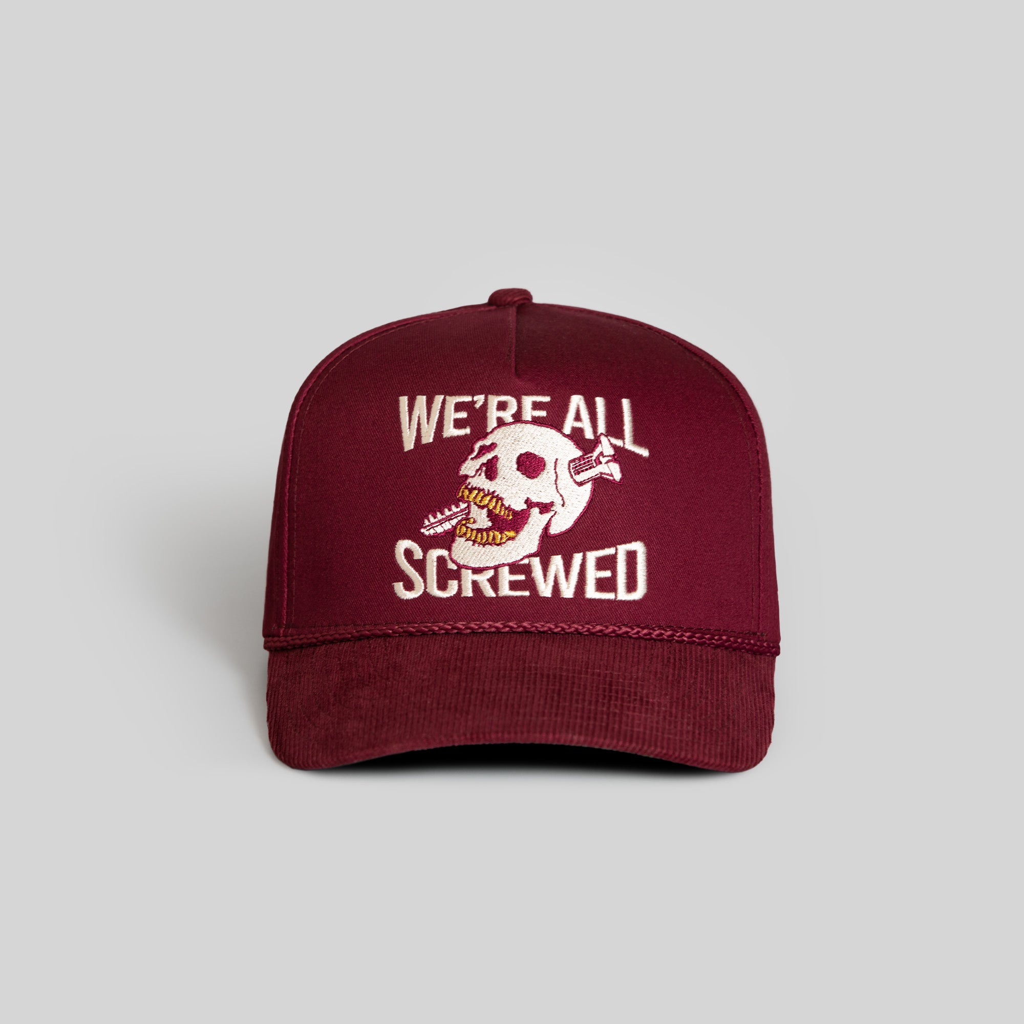 SCREWED UP BORDEAUX TWILL CORDUROY TRUCKER