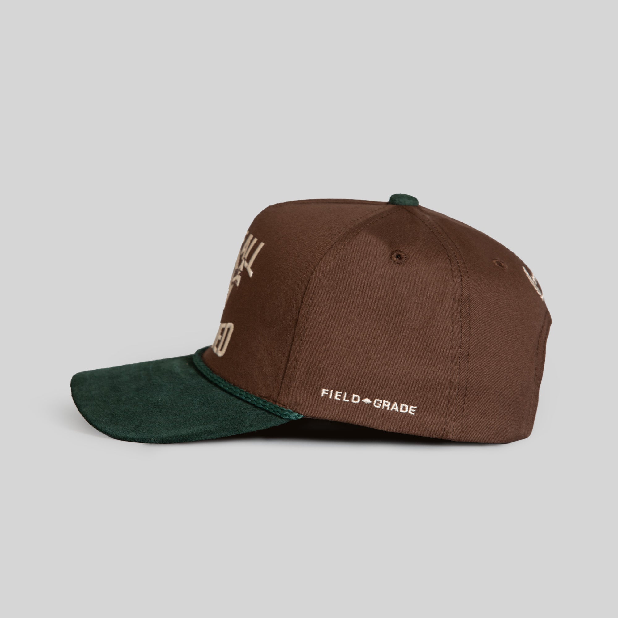 SCREWED UP MOCHA FG GREEN TWILL SUEDE TRUCKER