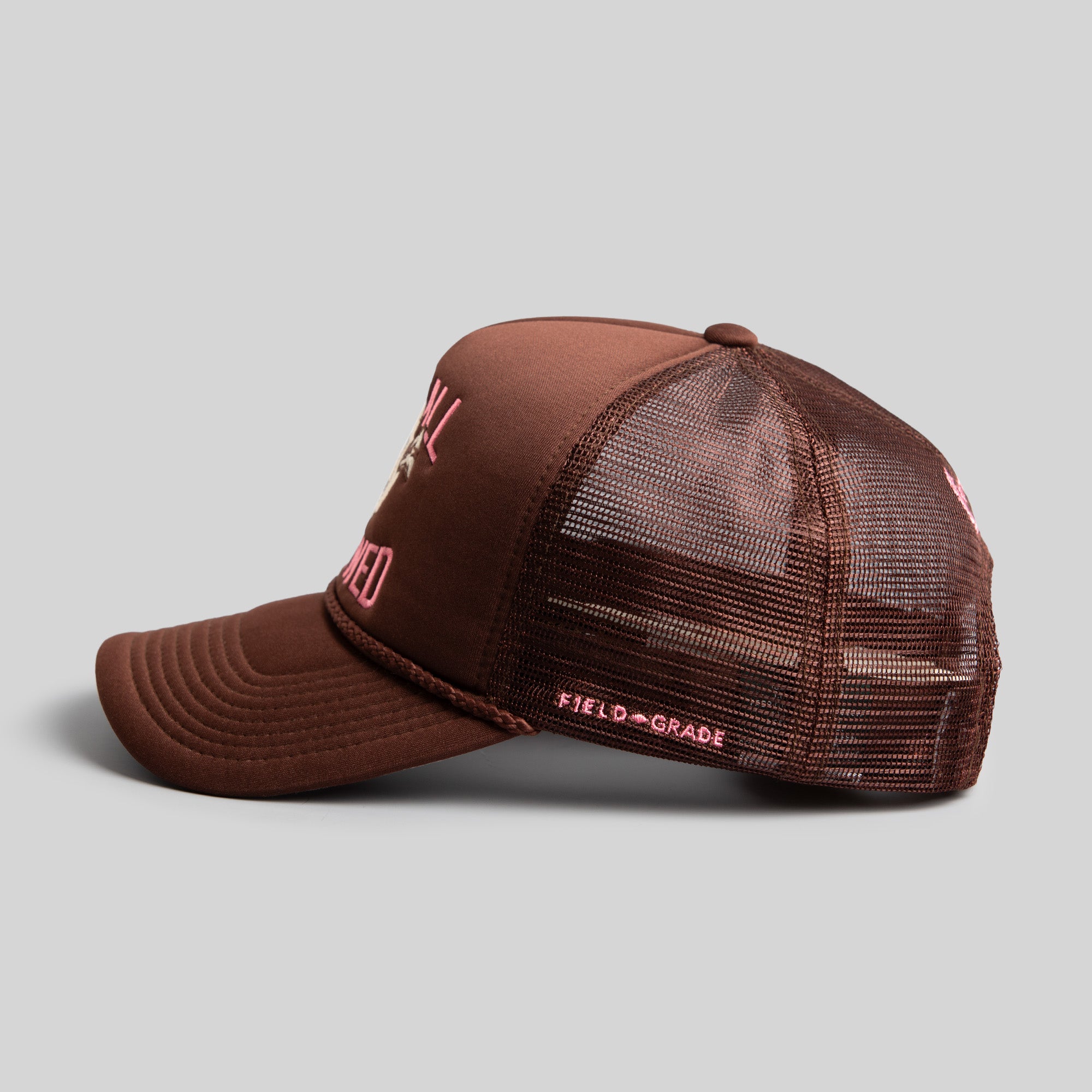 WE'RE ALL SCREWED MOCHA TRUCKER HAT