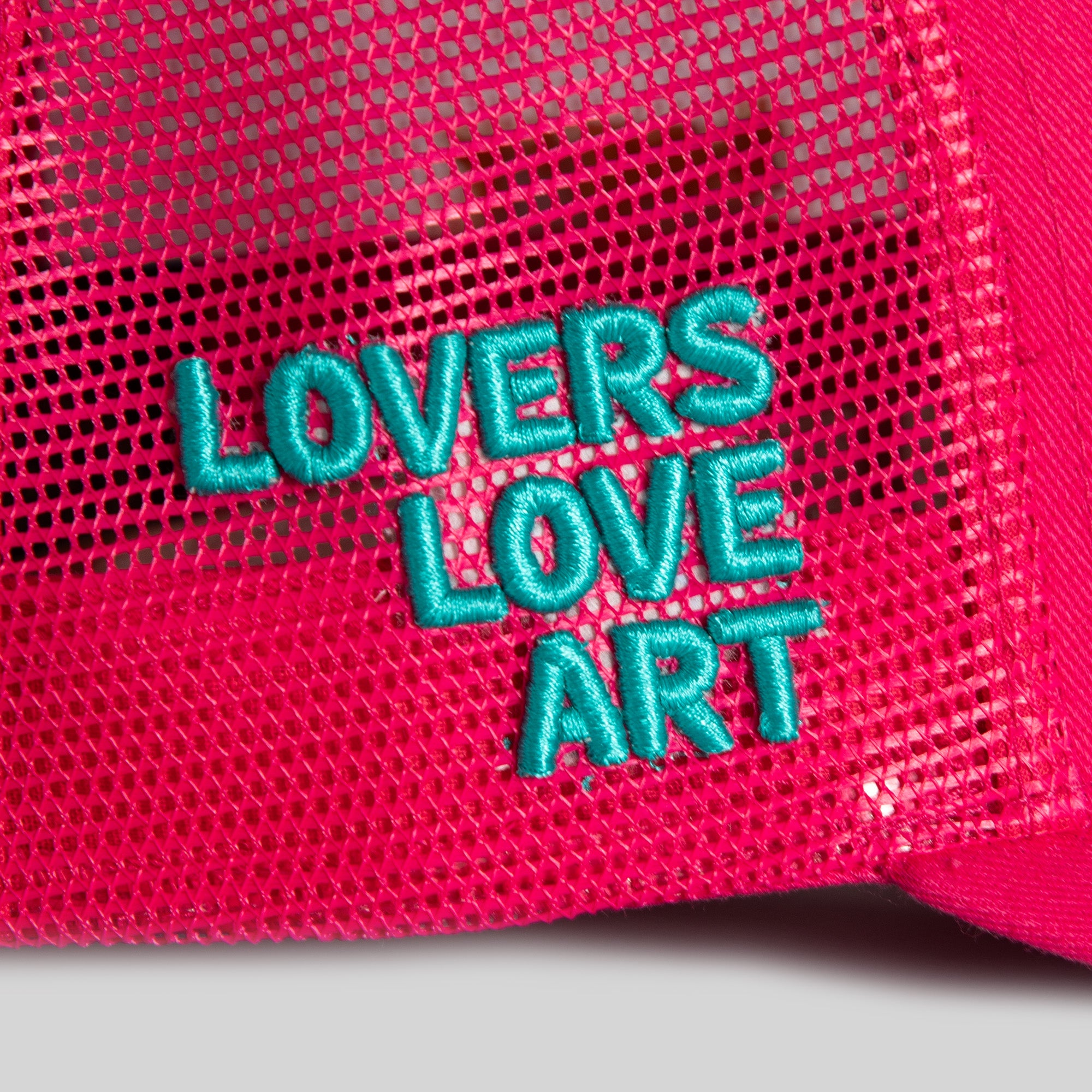 STAY CREATIVE NEON PINK TWILL MESH TRUCKER