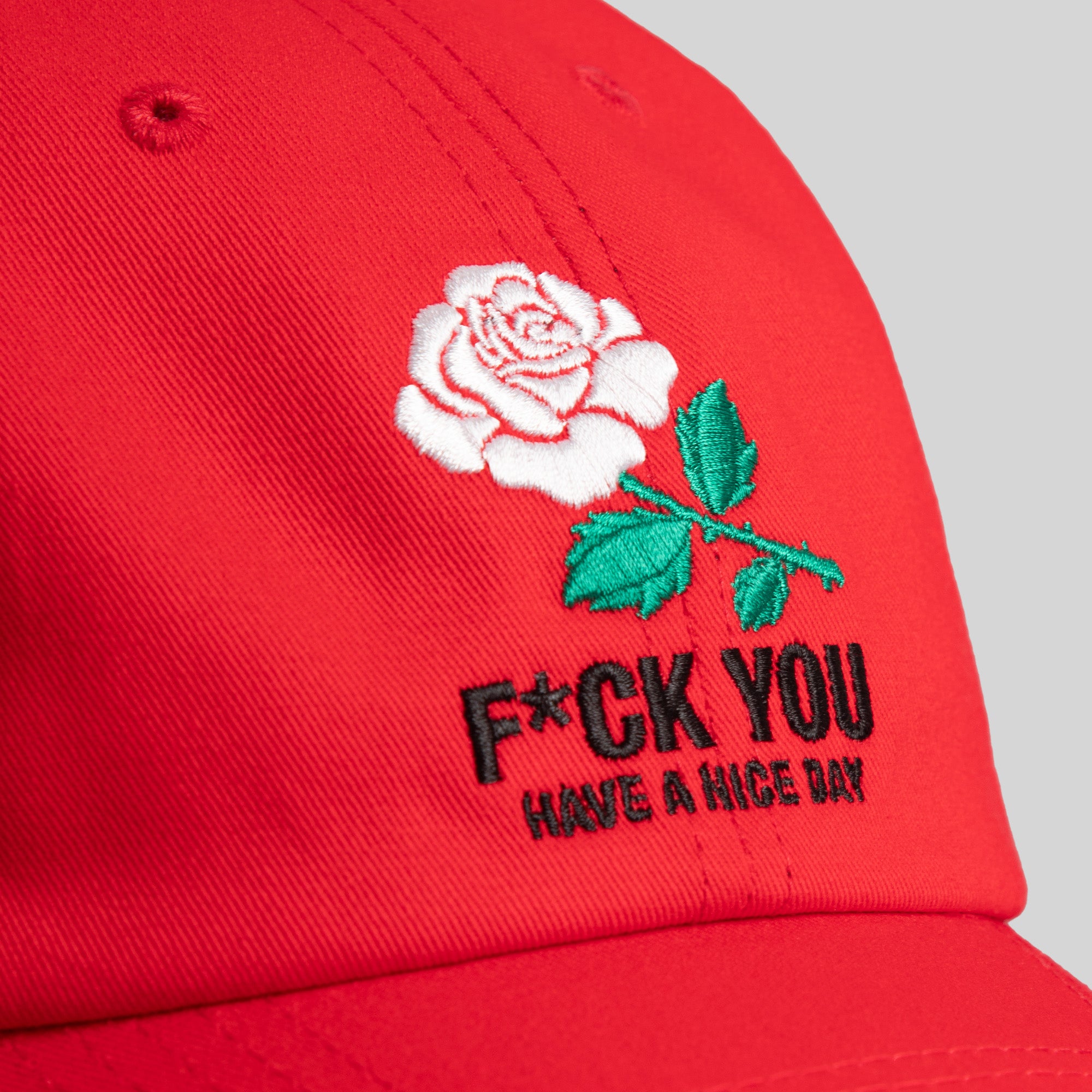 HAVE A NICE DAY VARSITY RED RELAXED FIT HAT