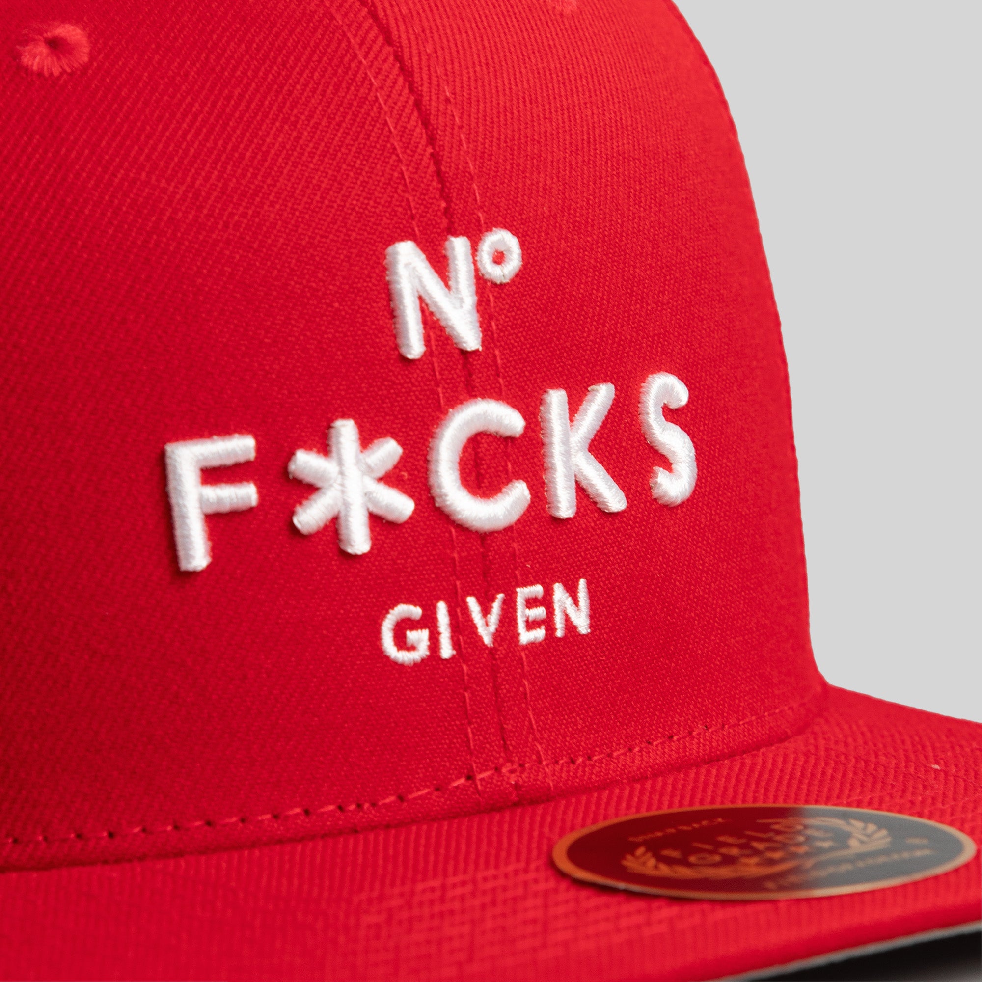 NO F*CKS GIVEN VARSITY RED SNAPBACK HAT