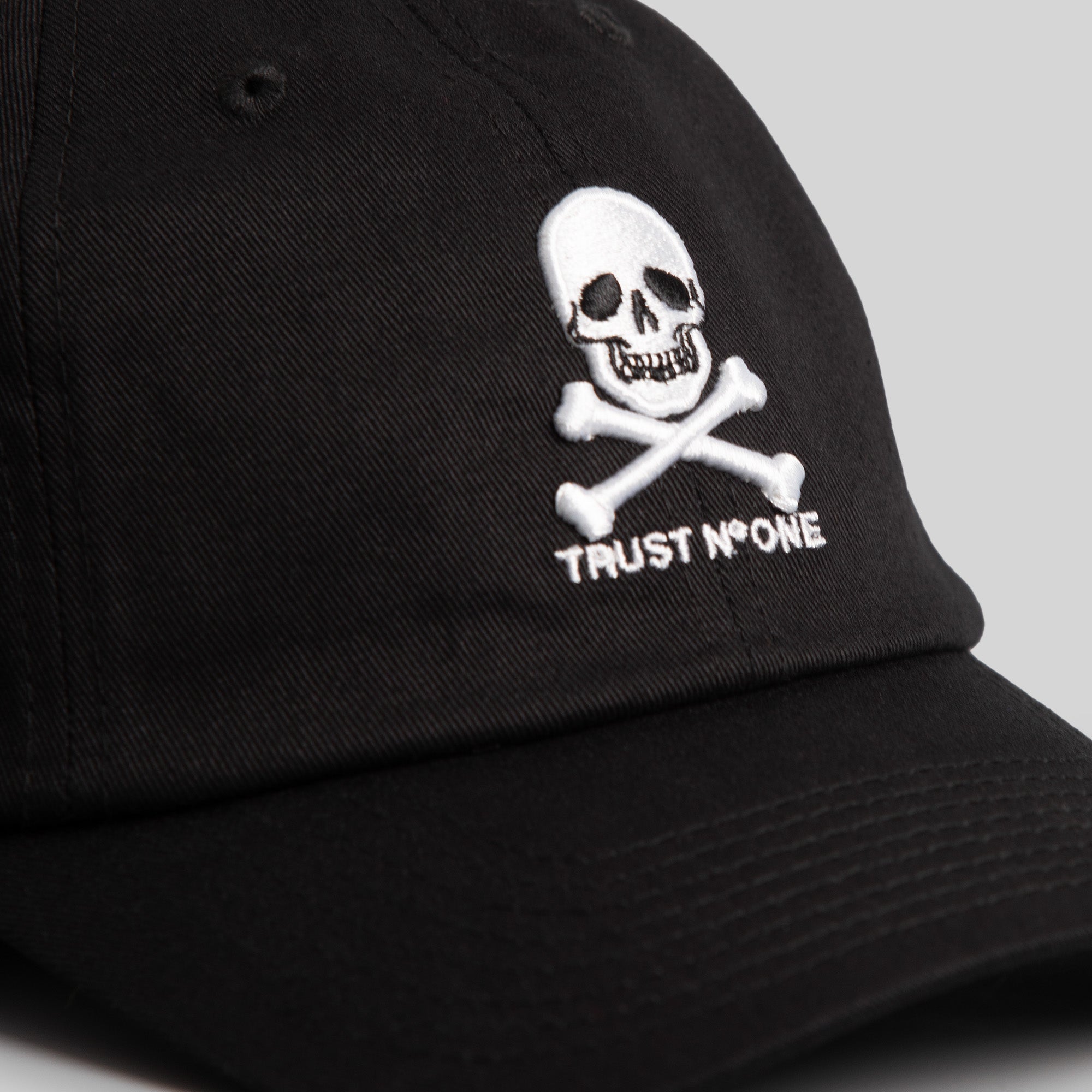 TRUST NO ONE BLACK RELAXED FIT HAT