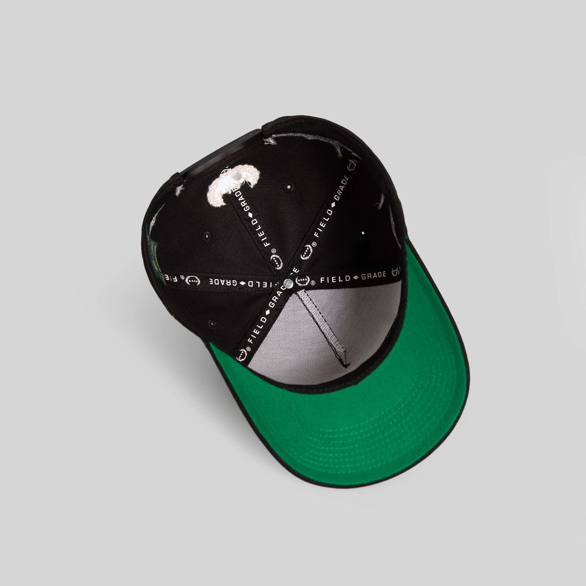 TRUST NO ONE BARBED WIRE BLACK TWILL TRUCKER