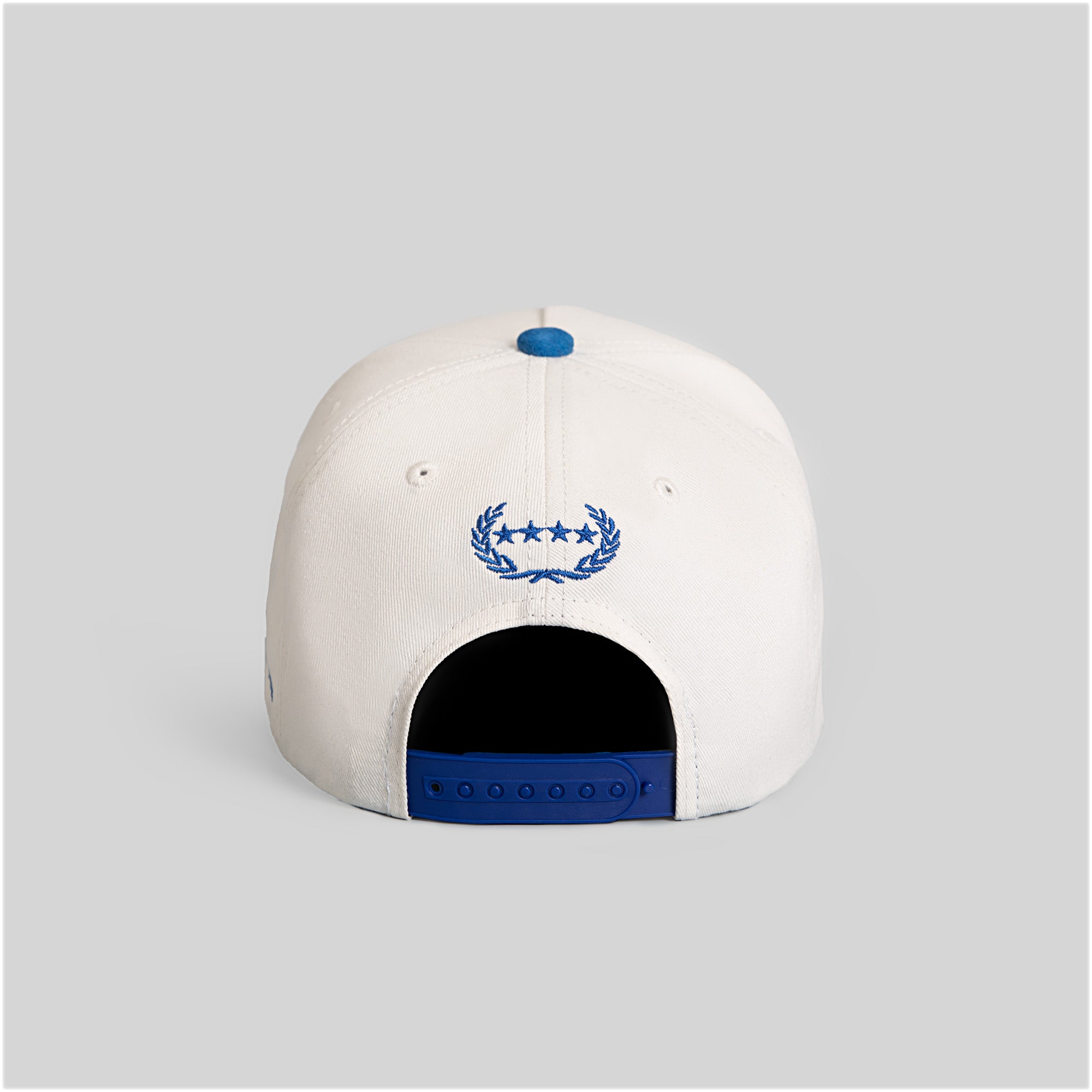 WE'RE ALL SCREWED EGGSHELL GAME ROYAL TWILL SUEDE TRUCKER