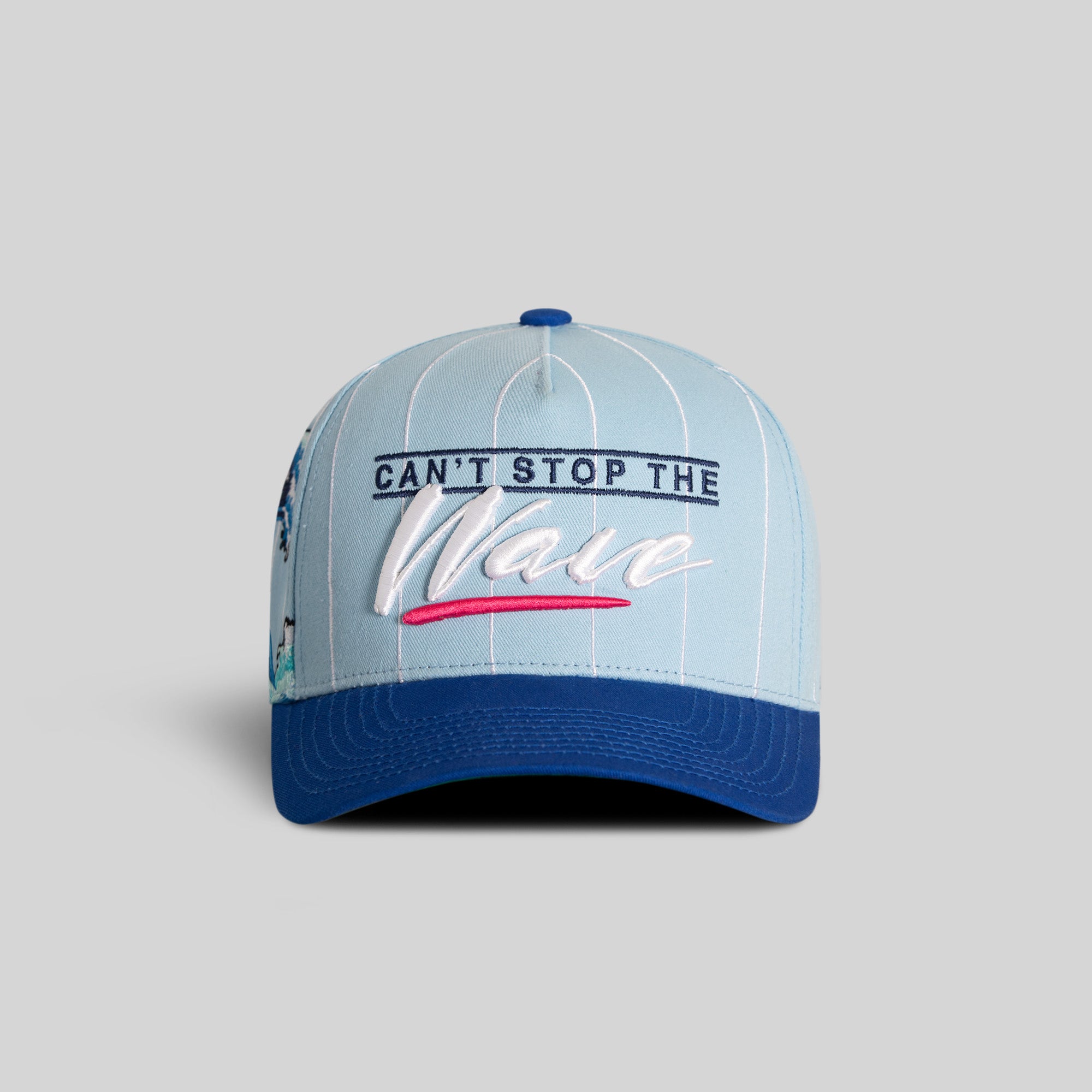 CAN'T STOP THE WAVE PINSTRIPE TWILL TRUCKER