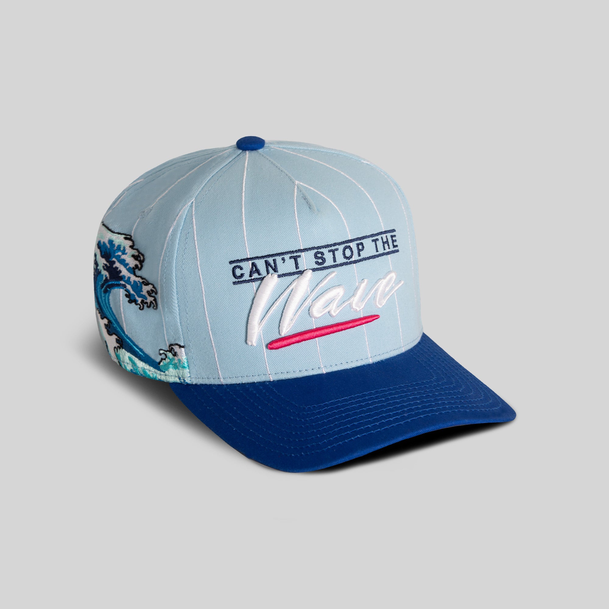 CAN'T STOP THE WAVE PINSTRIPE TWILL TRUCKER