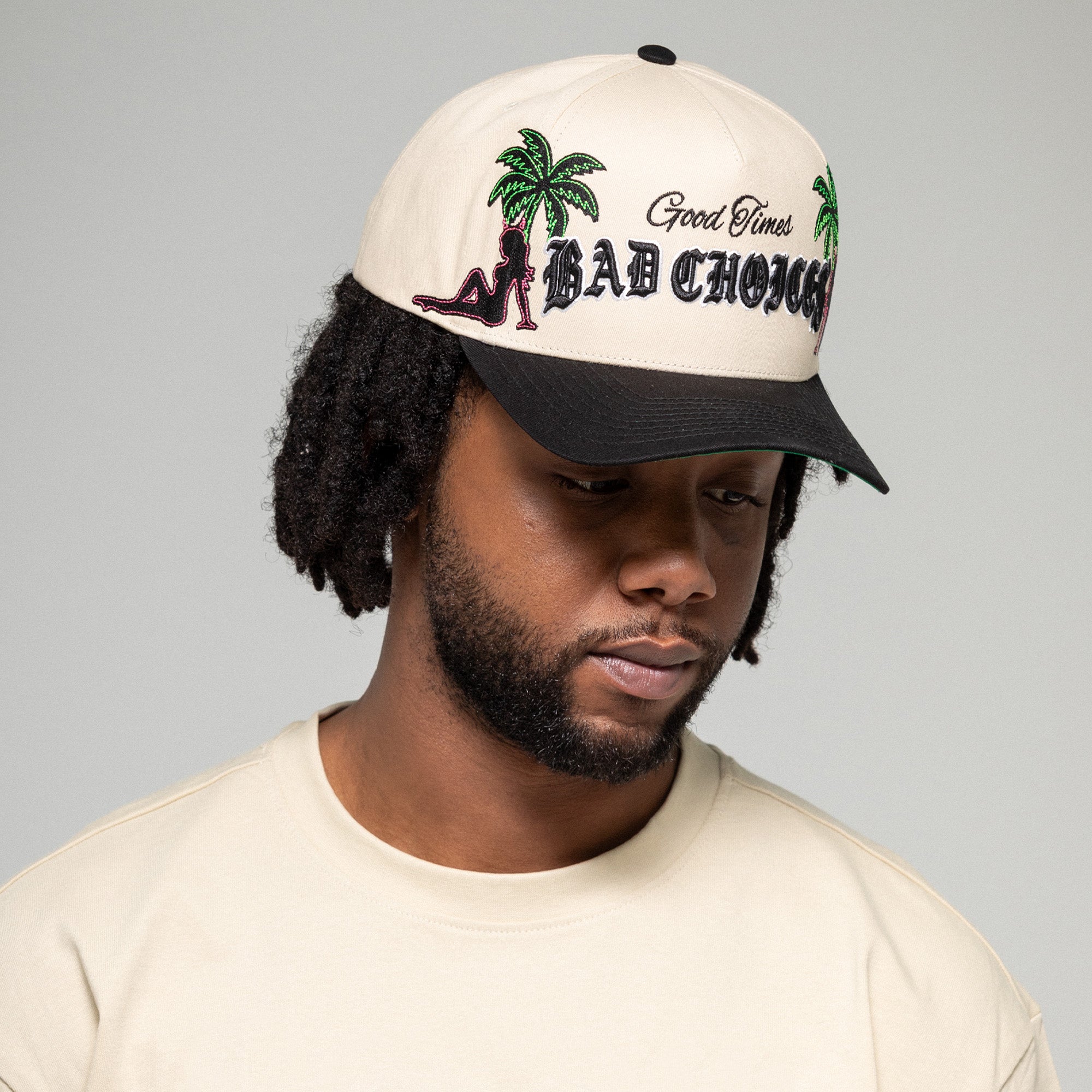 GOOD TIMES SAND BLACK TWILL TRUCKER