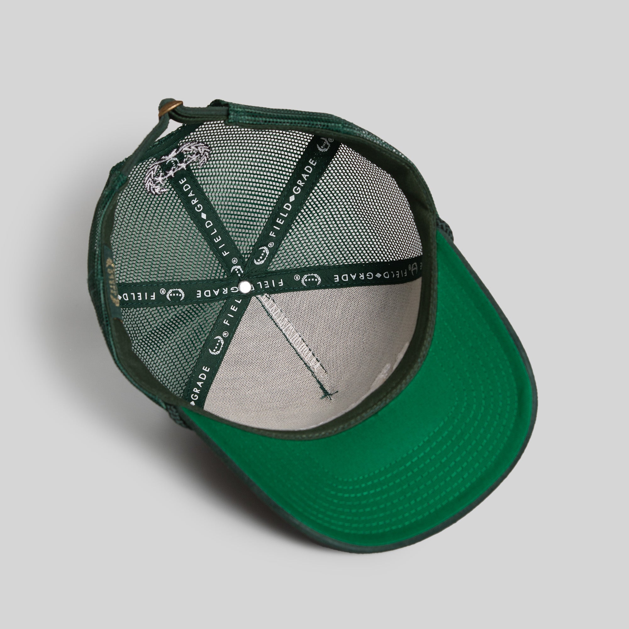 RESPECTFULLY FG GREEN SUEDE TRUCKER HAT