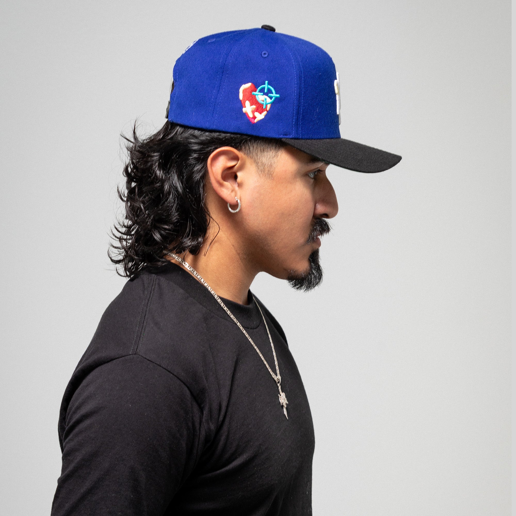FIELD GRADE X KURVE STUDIO NY IS HEALING ROYAL BLACK WOOL TRUCKER