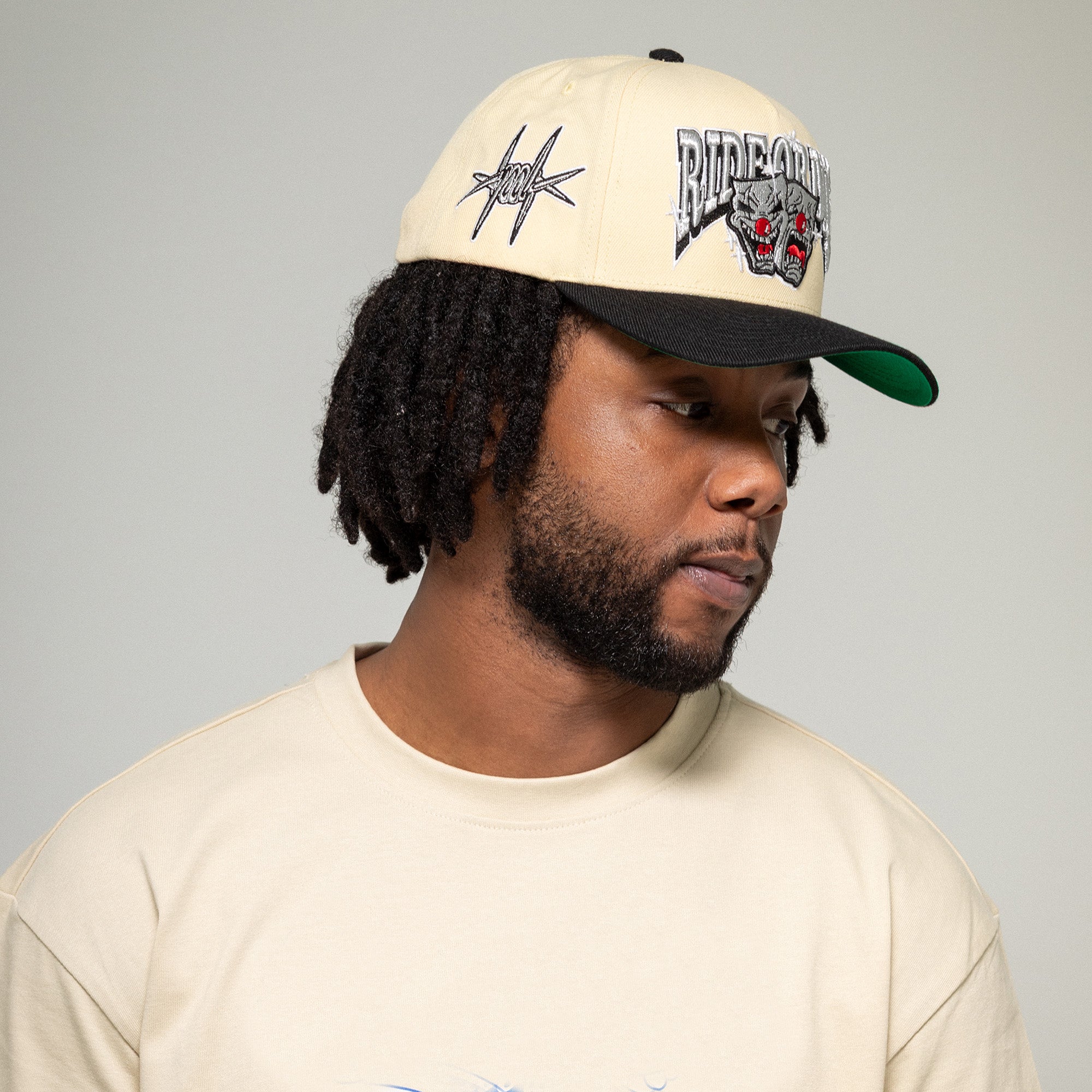 RIDE OR DIE SAND BLACK WOOL TRUCKER