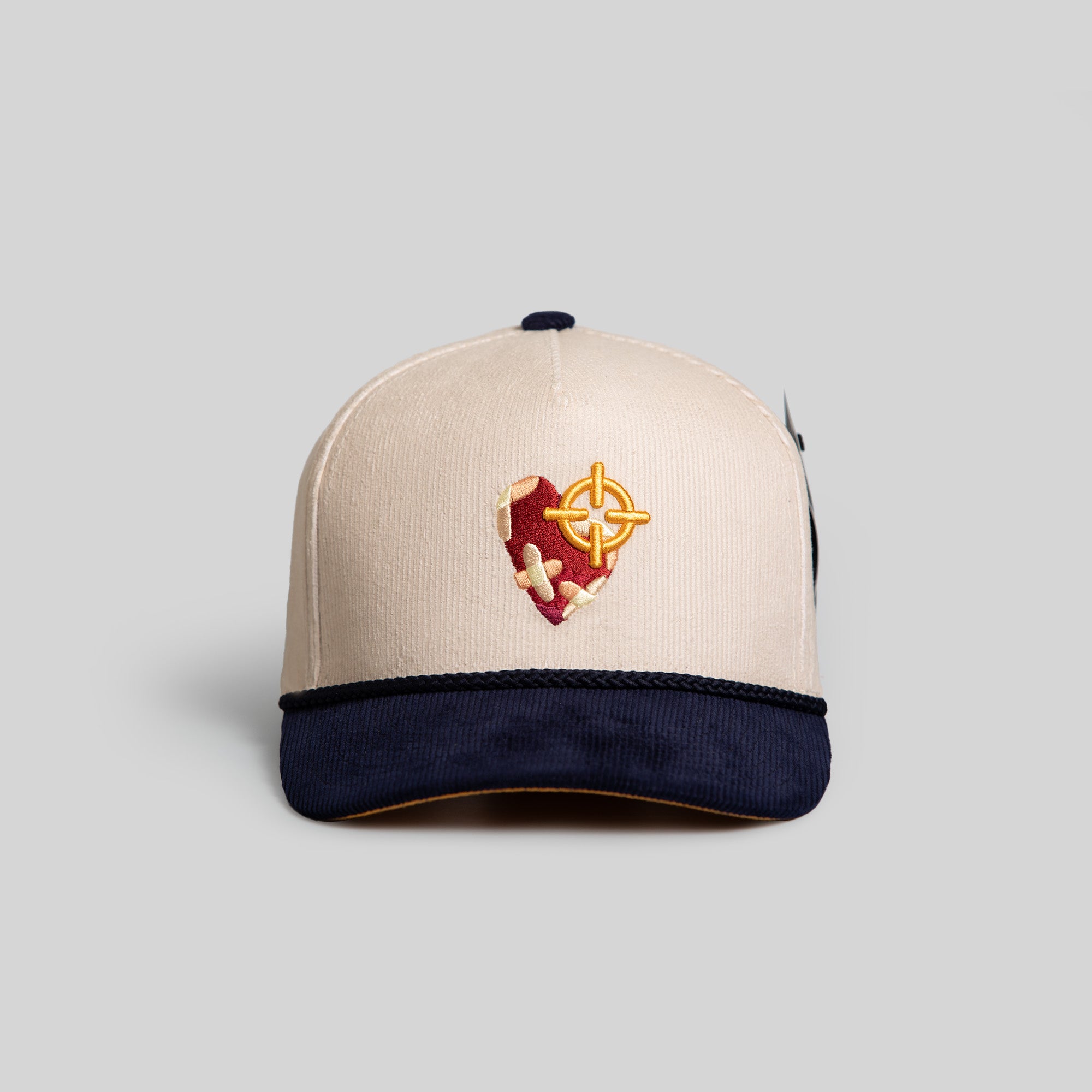 FIELD GRADE X KURVE STUDIO NY IS HEALING STONE/NAVY TRUCKER HAT