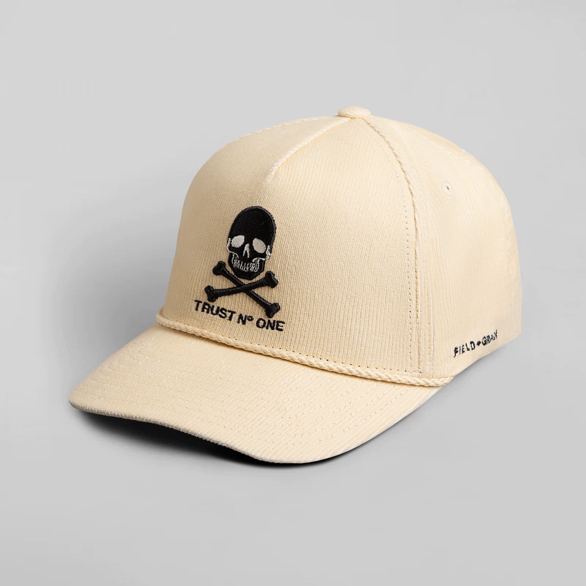 TRUST NO ONE SAND CORDUROY TRUCKER HAT