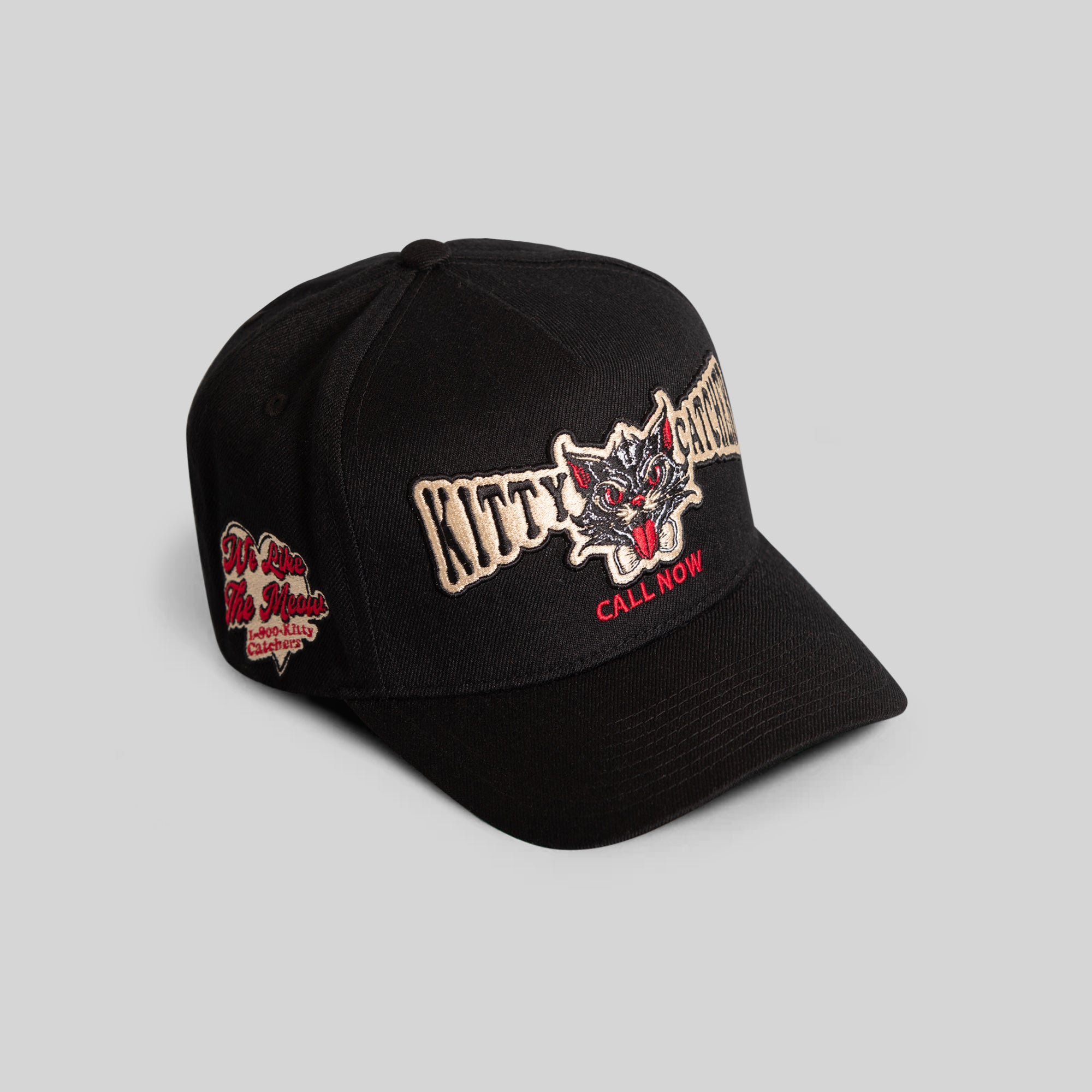 KITTY CATCHER BLACK WOOL TRUCKER
