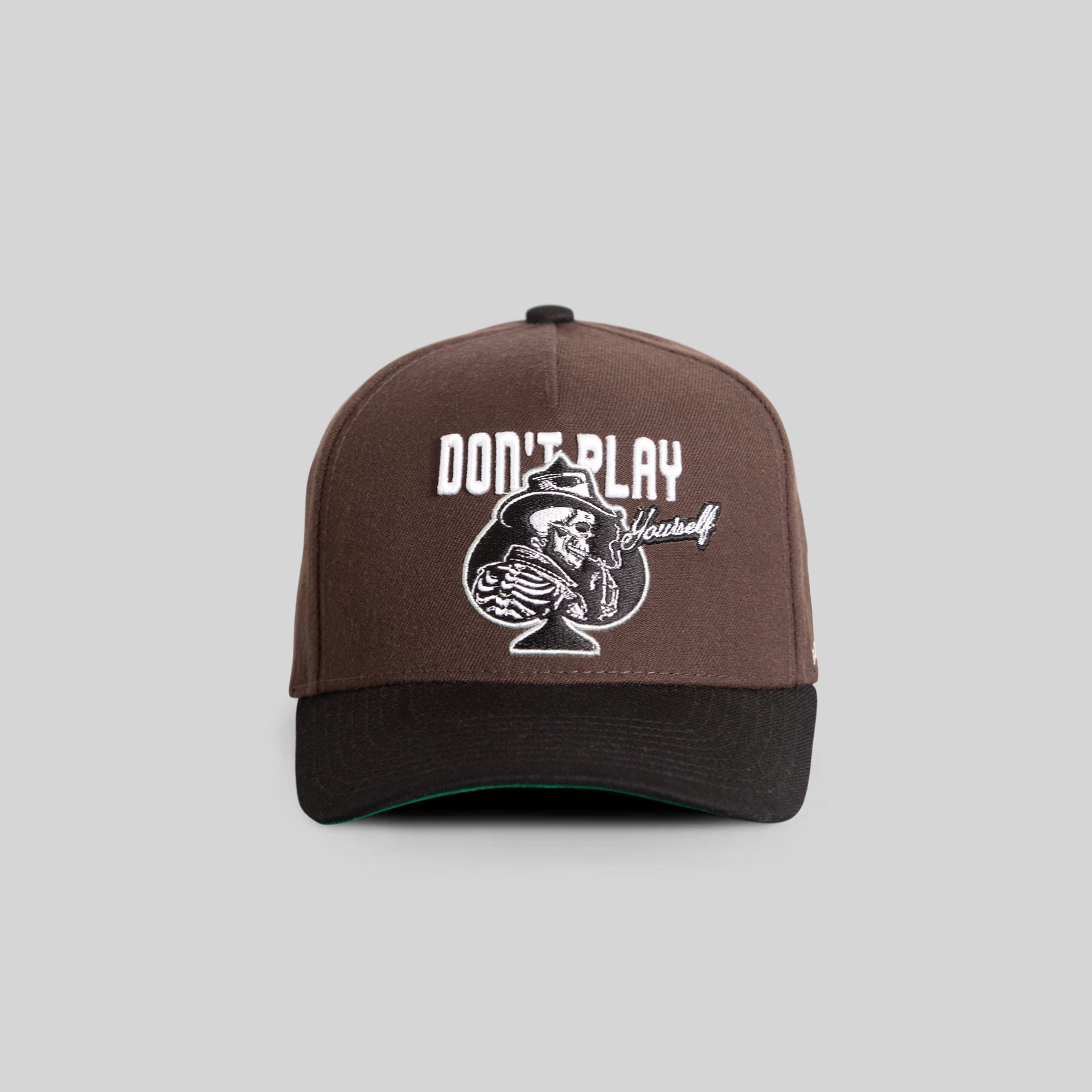 DONT PLAY YOURSELF MOCHA BLACK TRUCKER