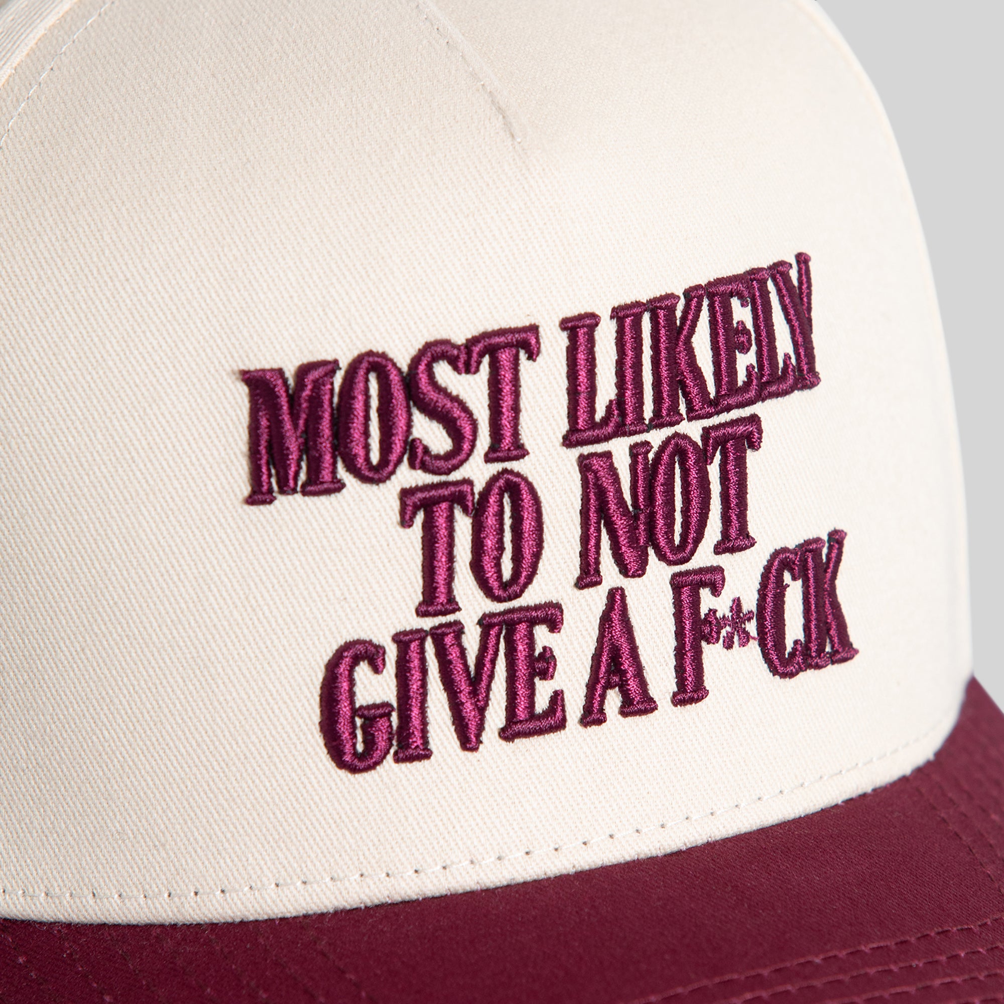 MOST LIKELY SAND BORDEAUX TWILL TRUCKER
