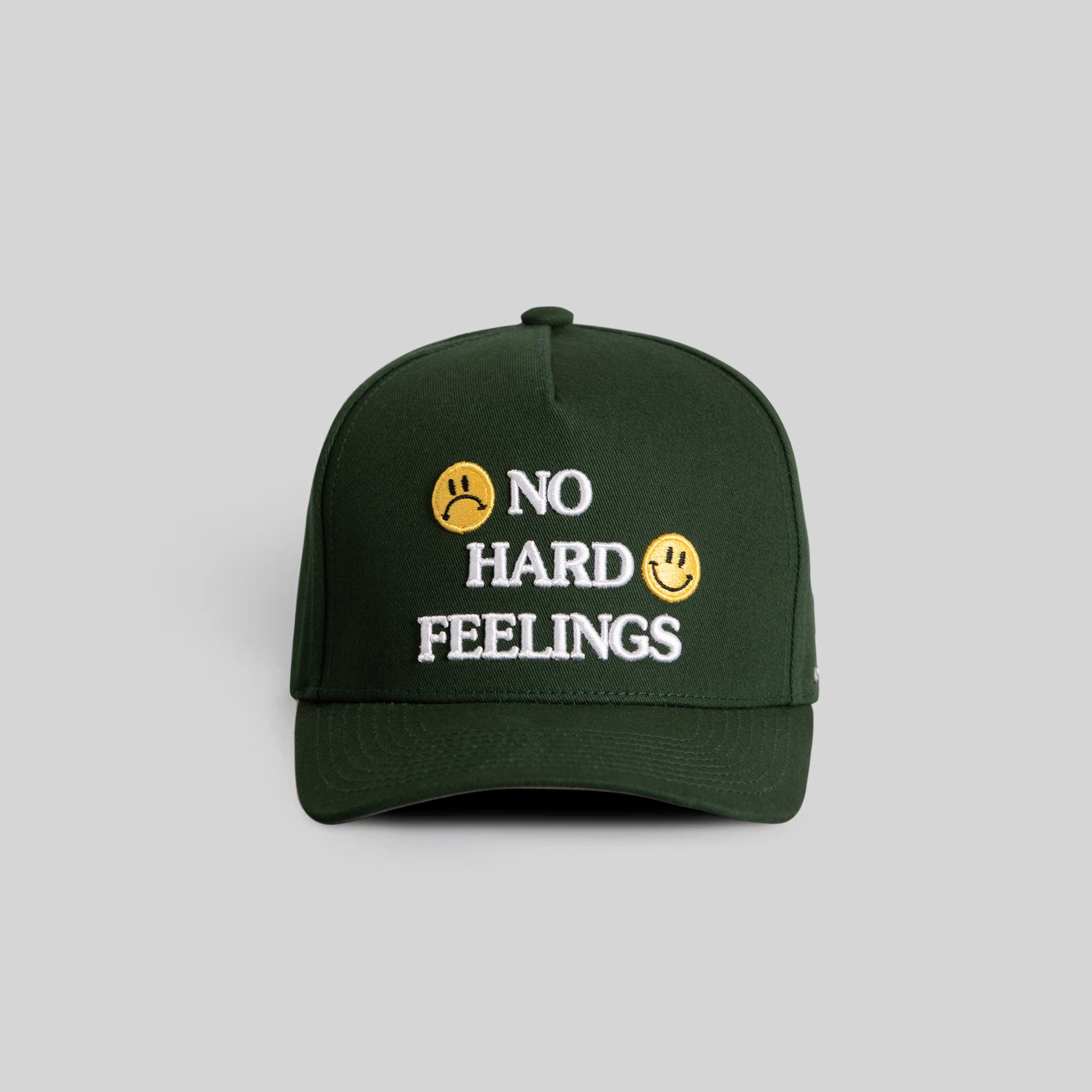 NO HARD FEELINGS FG GREEN TWILL TRUCKER