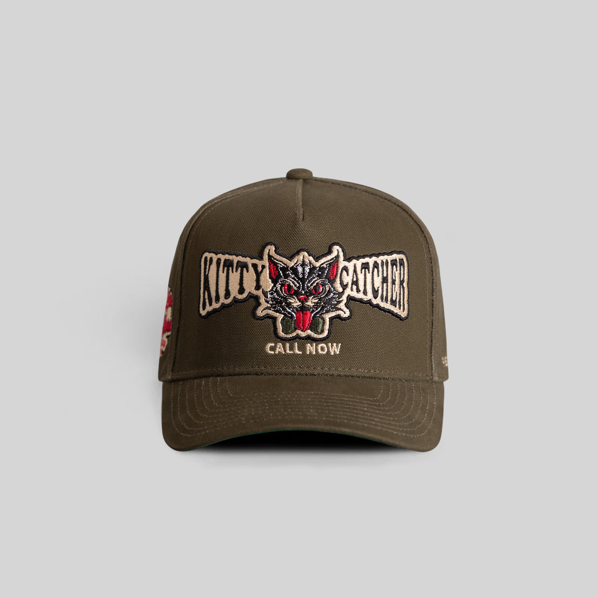 KITTY CATCHER OLIVE DUCK CANVAS TRUCKER