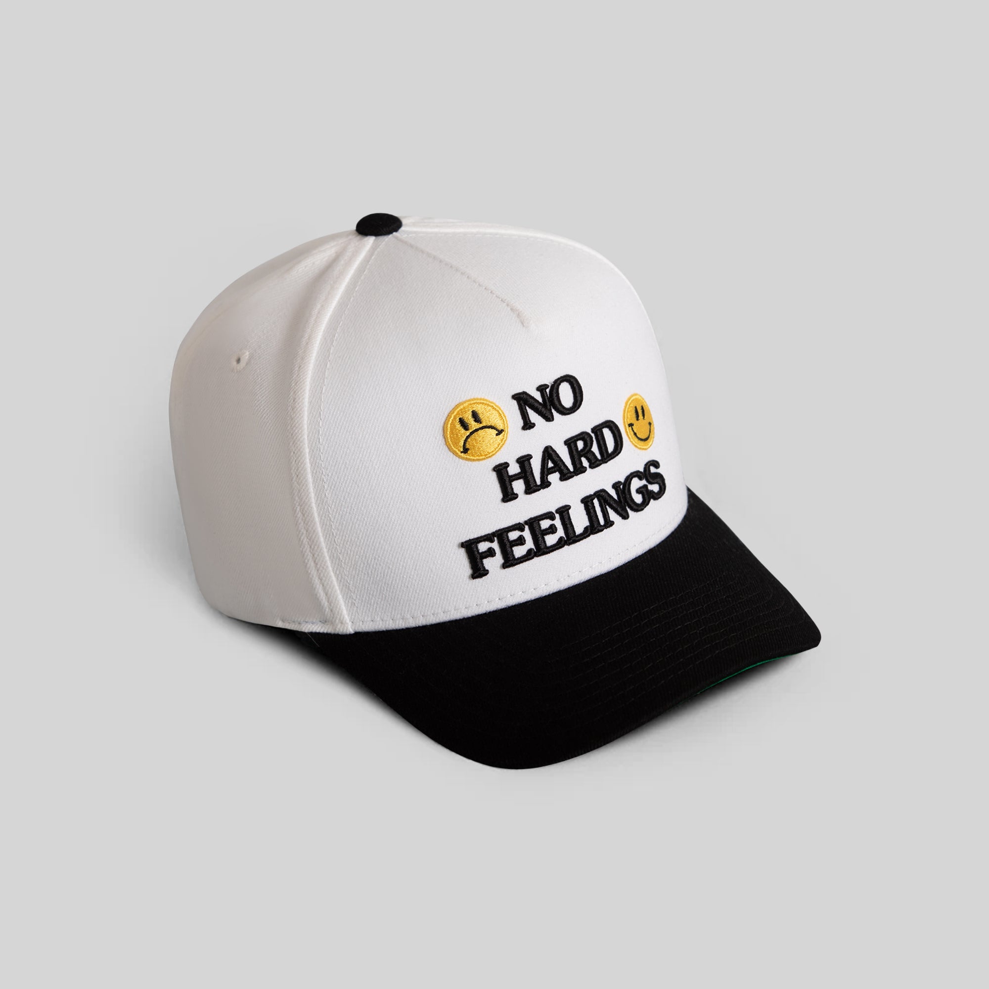 NO HARD FEELINGS OFF WHITE BLACK TRUCKER