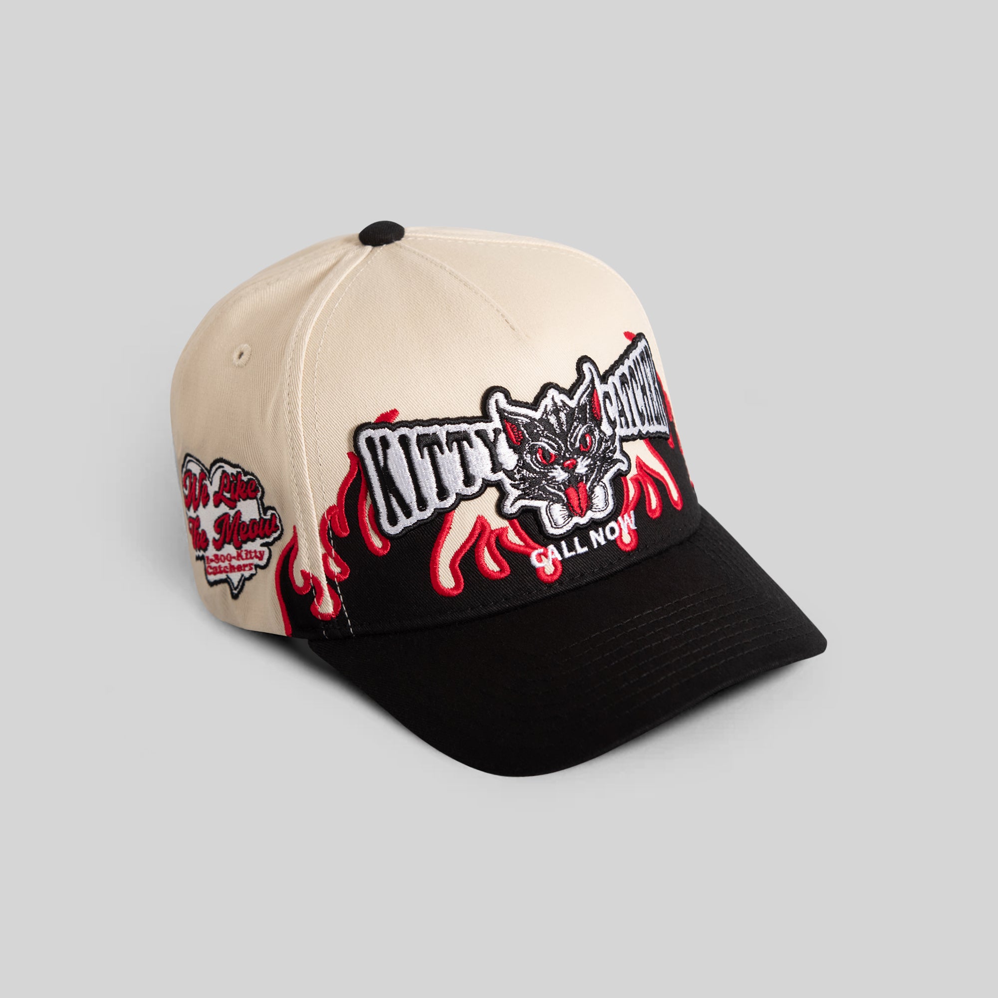 KITTY CATCHER FLAMETOOTH SAND BLACK TWILL TRUCKER