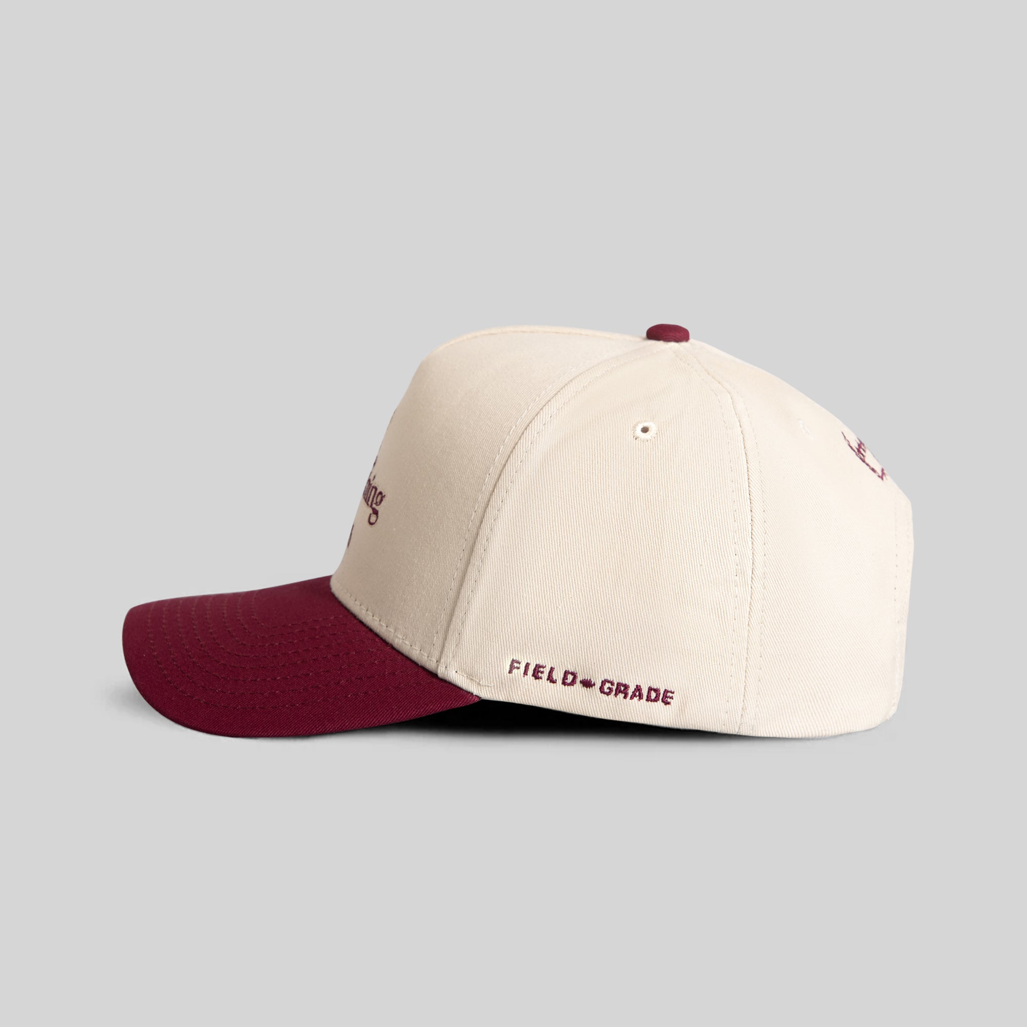 HENNYTHING GOES MARIGOLD SAND BORDEAUX TWILL TRUCKER