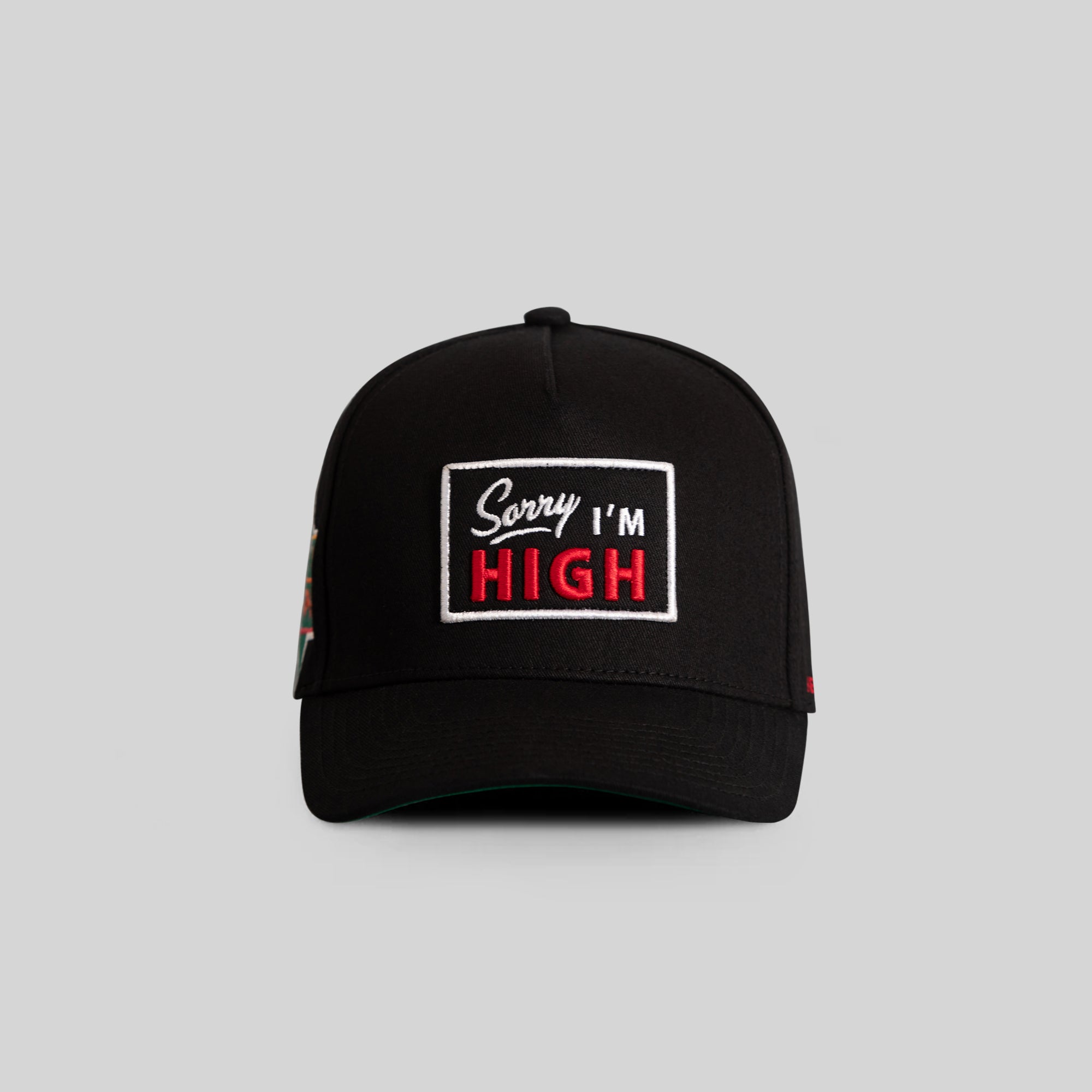 SORRY I'M HIGH BLACK TWILL TRUCKER
