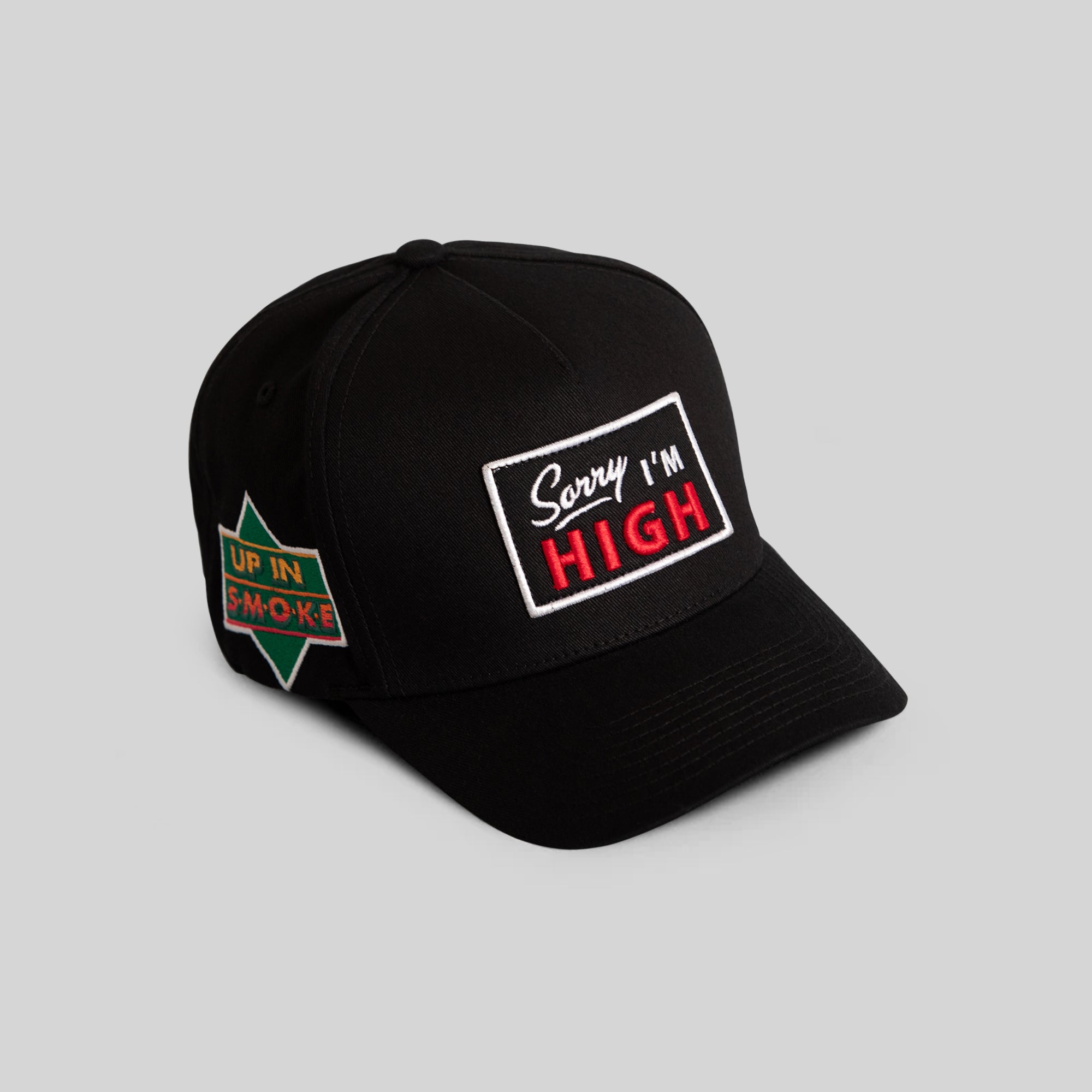 SORRY I'M HIGH BLACK TWILL TRUCKER