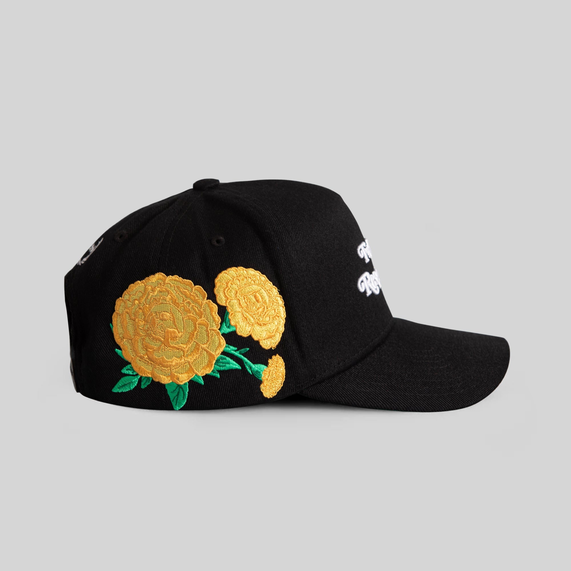 RESPECTFULLY MARIGOLD BLACK WOOL TRUCKER