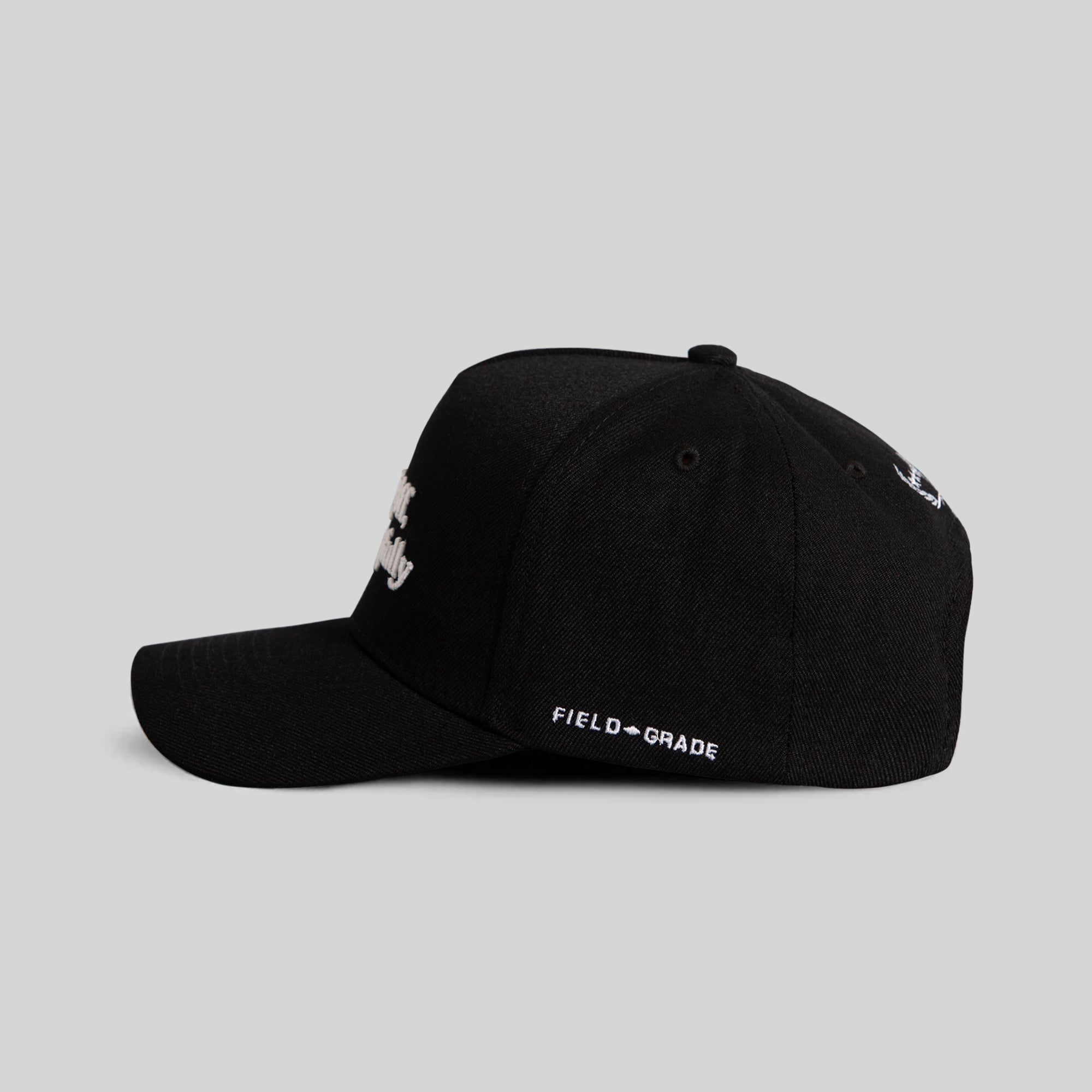 RESPECTFULLY MARIGOLD BLACK WOOL TRUCKER