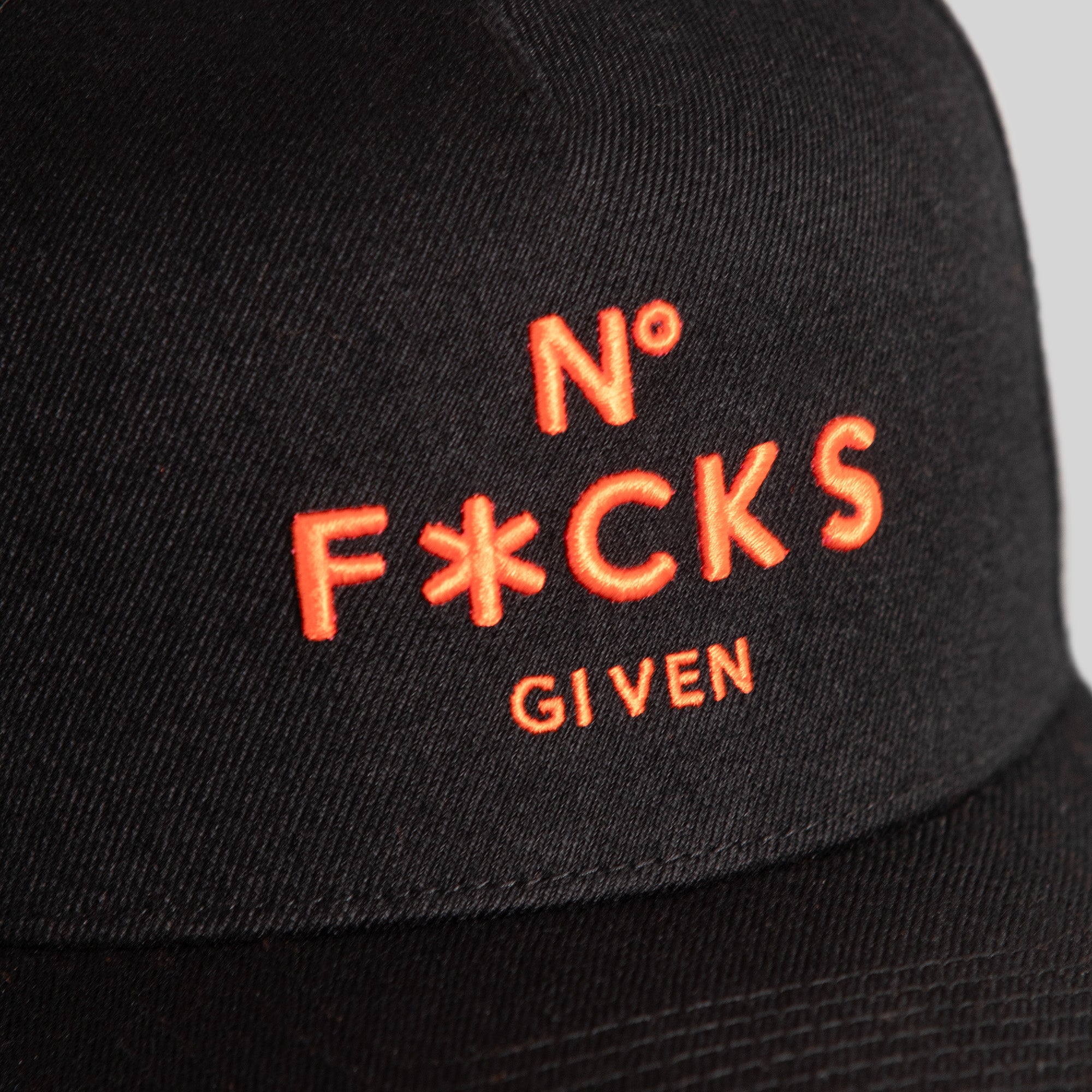 NO F*CKS GIVEN BLACK WOOL TRUCKER