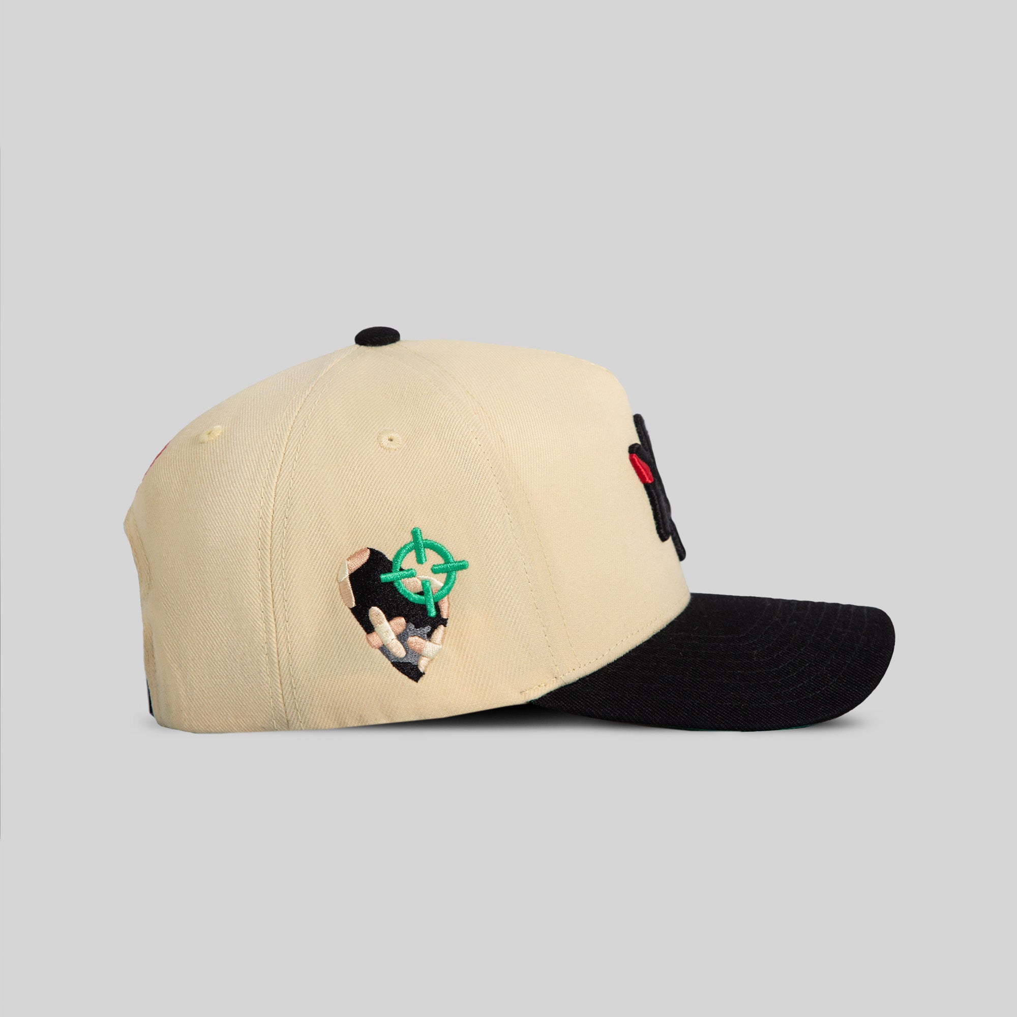 FIELD GRADE X KURVE STUDIO NY IS HEALING SAND BLACK WOOL TRUCKER