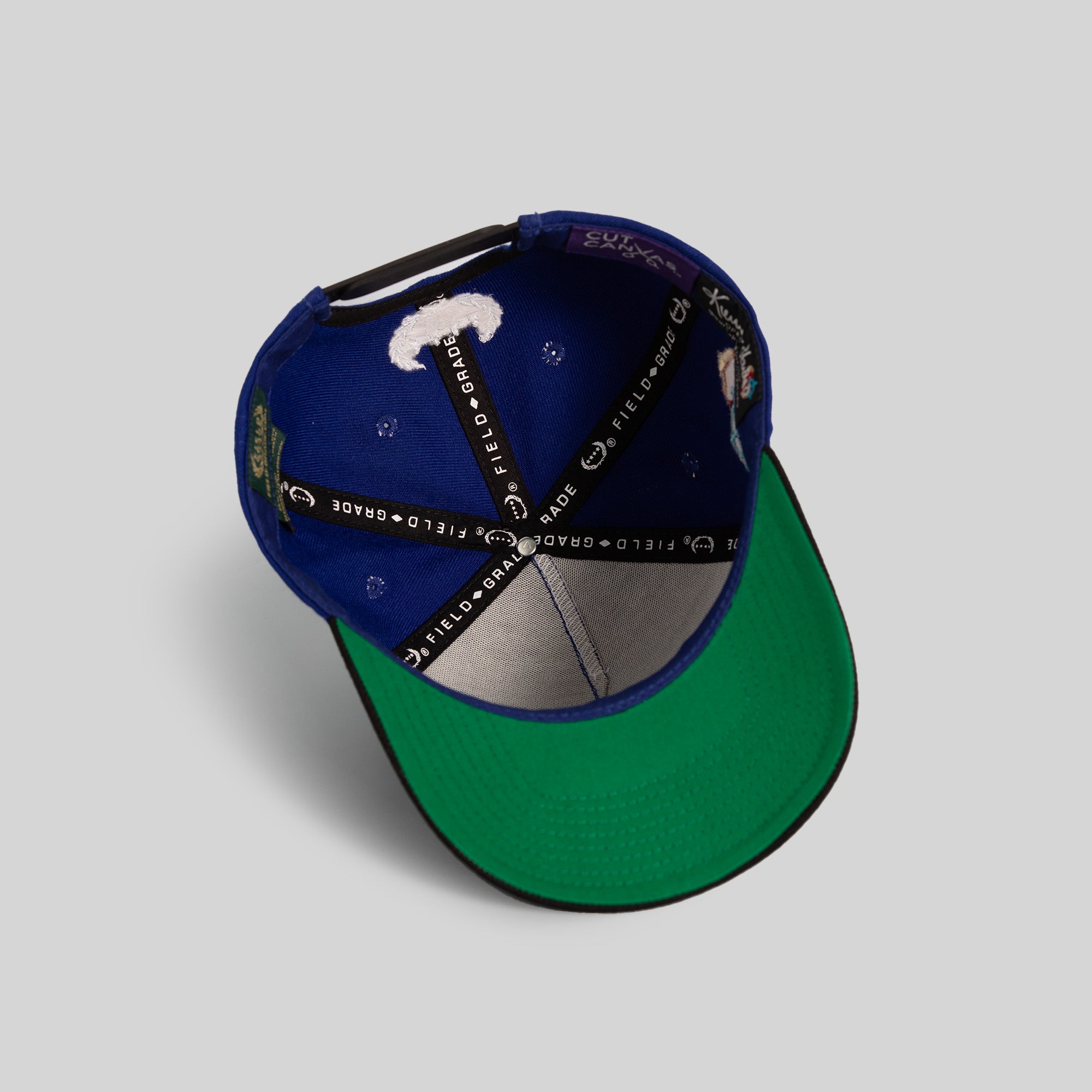 FIELD GRADE X KURVE STUDIO NY IS HEALING ROYAL BLACK WOOL TRUCKER