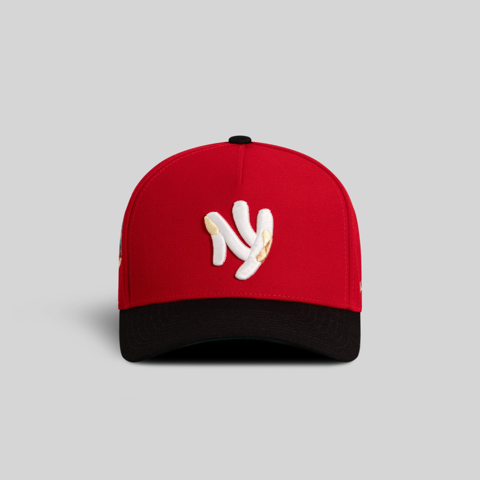 FIELD GRADE X KURVE STUDIO NY IS HEALING RED BLACK WOOL TRUCKER