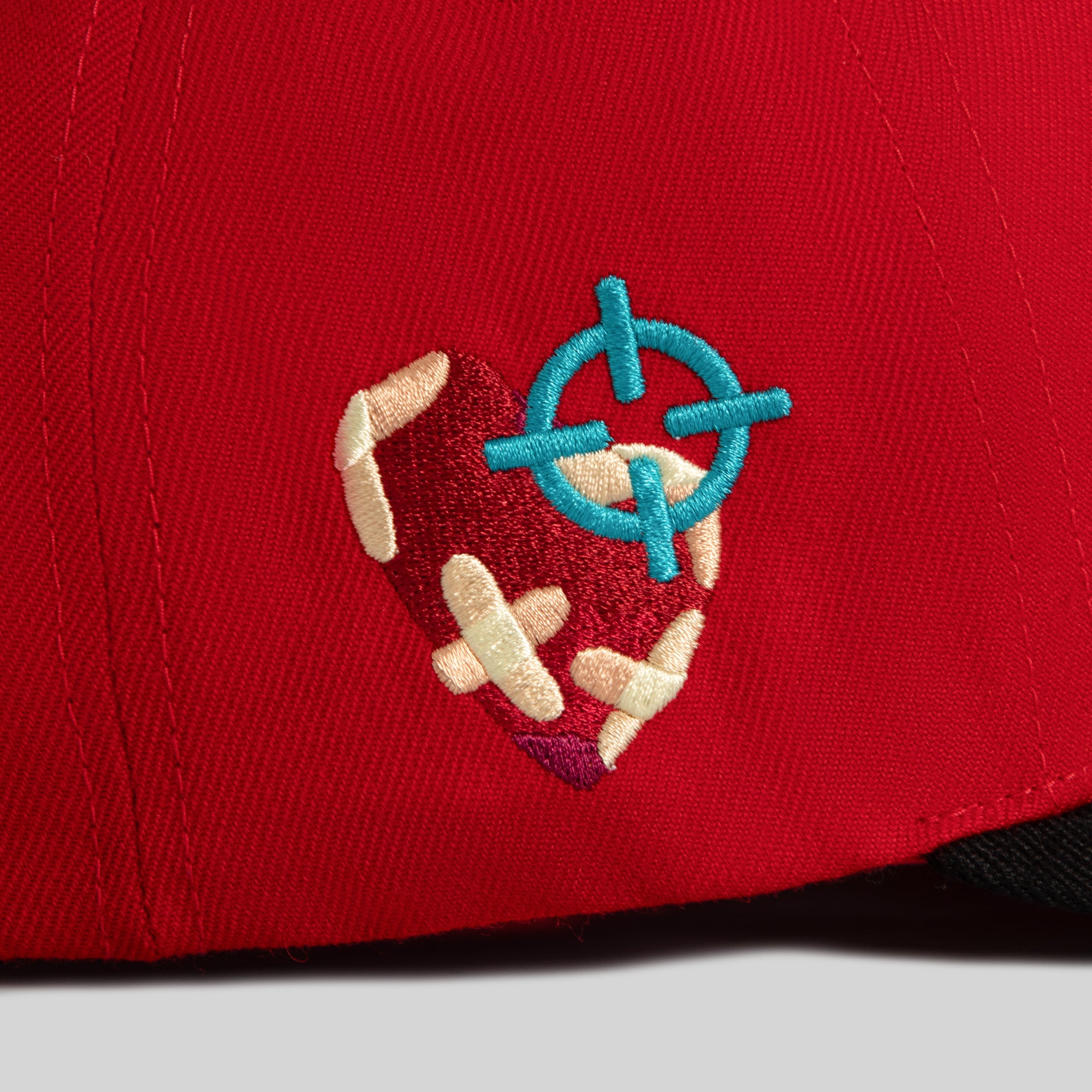 FIELD GRADE X KURVE STUDIO NY IS HEALING RED BLACK WOOL TRUCKER