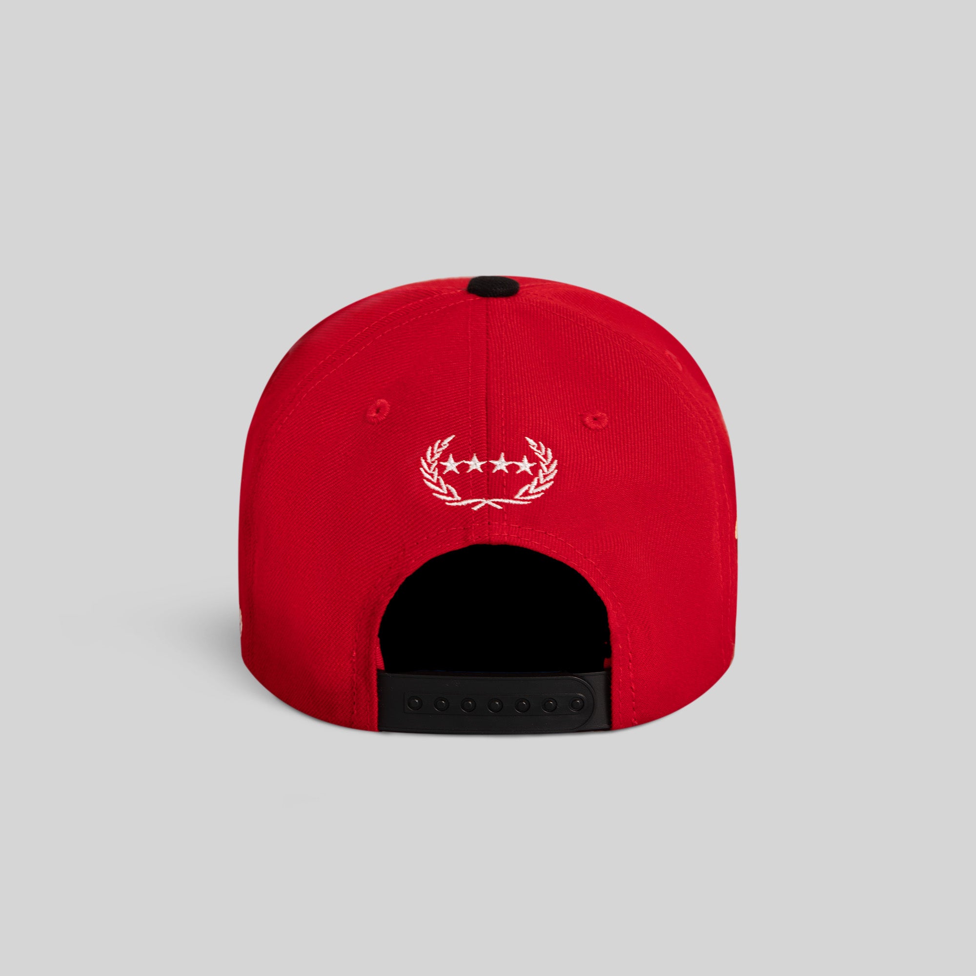 FIELD GRADE X KURVE STUDIO NY IS HEALING RED BLACK WOOL TRUCKER